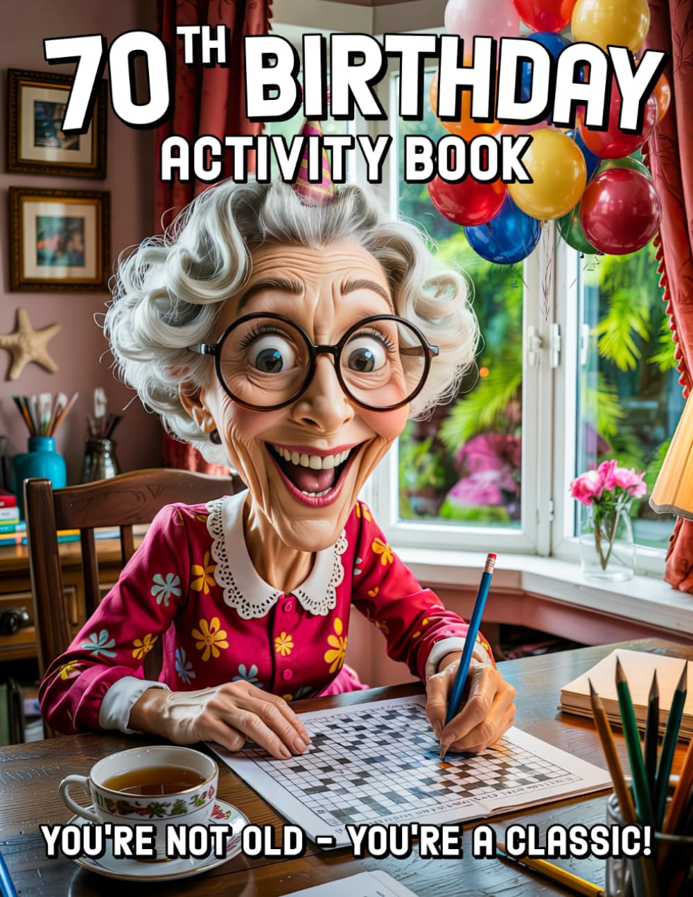 Libro: 70th Birthday Activity Book: Funny 70th Birthday Gifts for Women, Sudoku, Mazes, Word Search and More