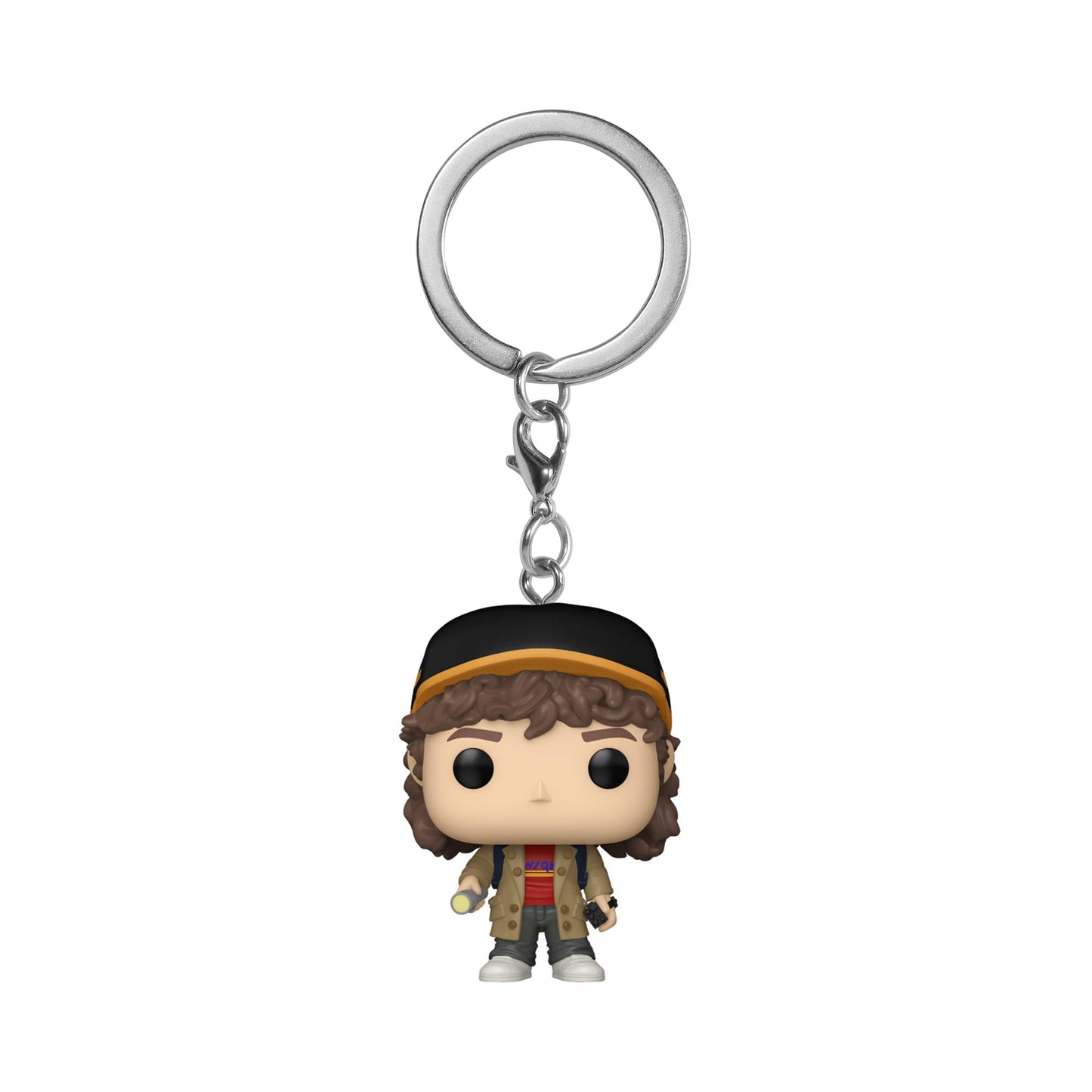 Funko Pop! Keychain: Stranger Things - Dustin - Stranger Things Novelty Keyring - Coleccionable Mini Figura - Stocking Filler