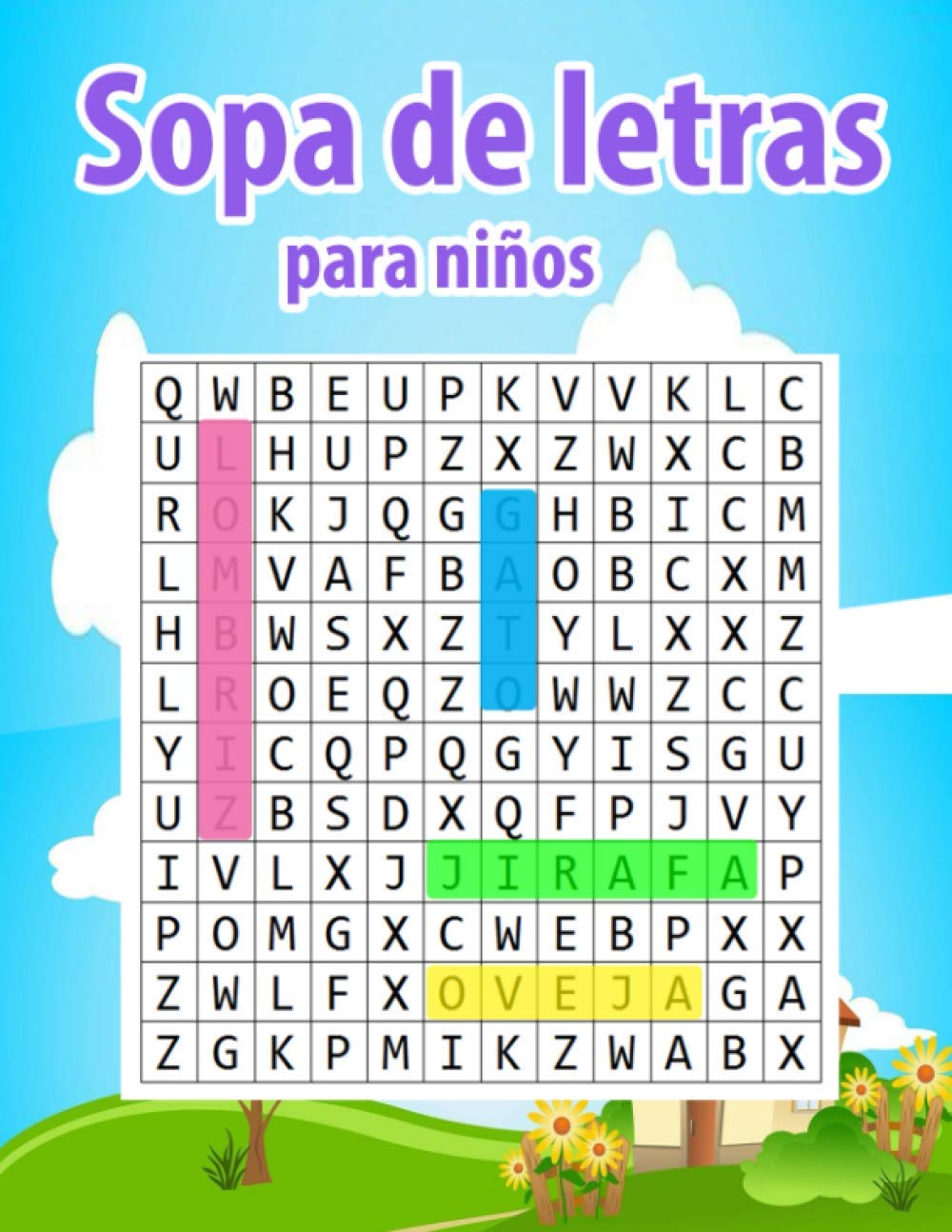 Libro: Sopa de letras para niños: 6-8 años- Una actividad para estimular la memoria visual y la atencion