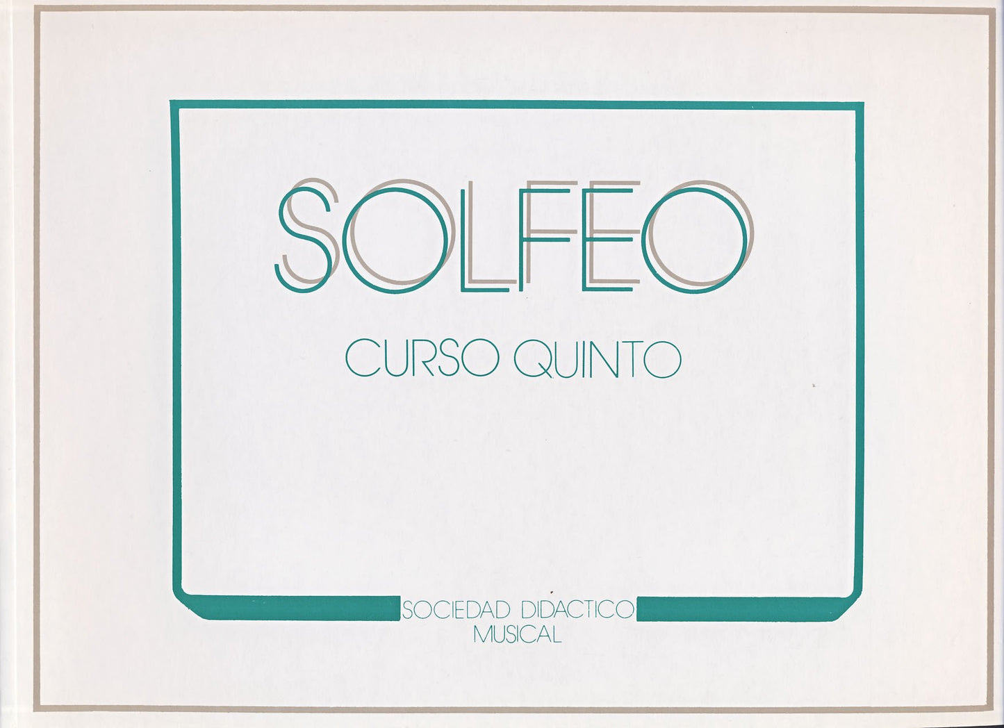 Libro: SDM - Curso de Solfeo Vol.5 (Apaisado)
