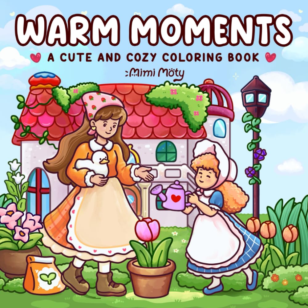 Libro: Warm Moments: Coloring Book for Adults and Teens Featuring Cozy Daily Scenes of Girls, Friends, and Family for Relaxation and Stress Relief