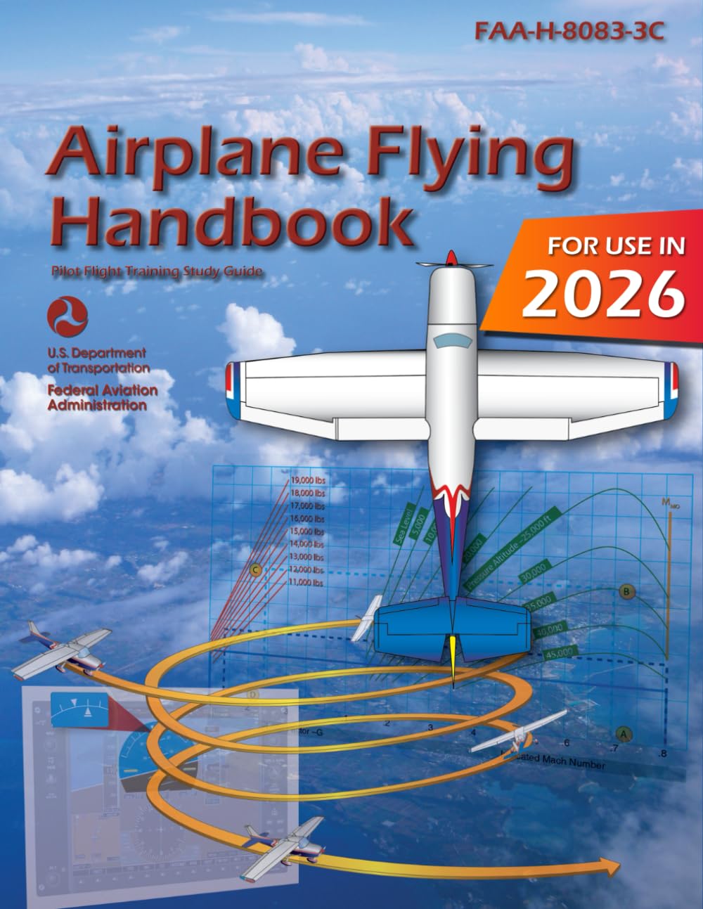 Libro: Airplane Flying Handbook FAA-H-8083-3C: Pilot Flight Training Study Guide (Color Print)
