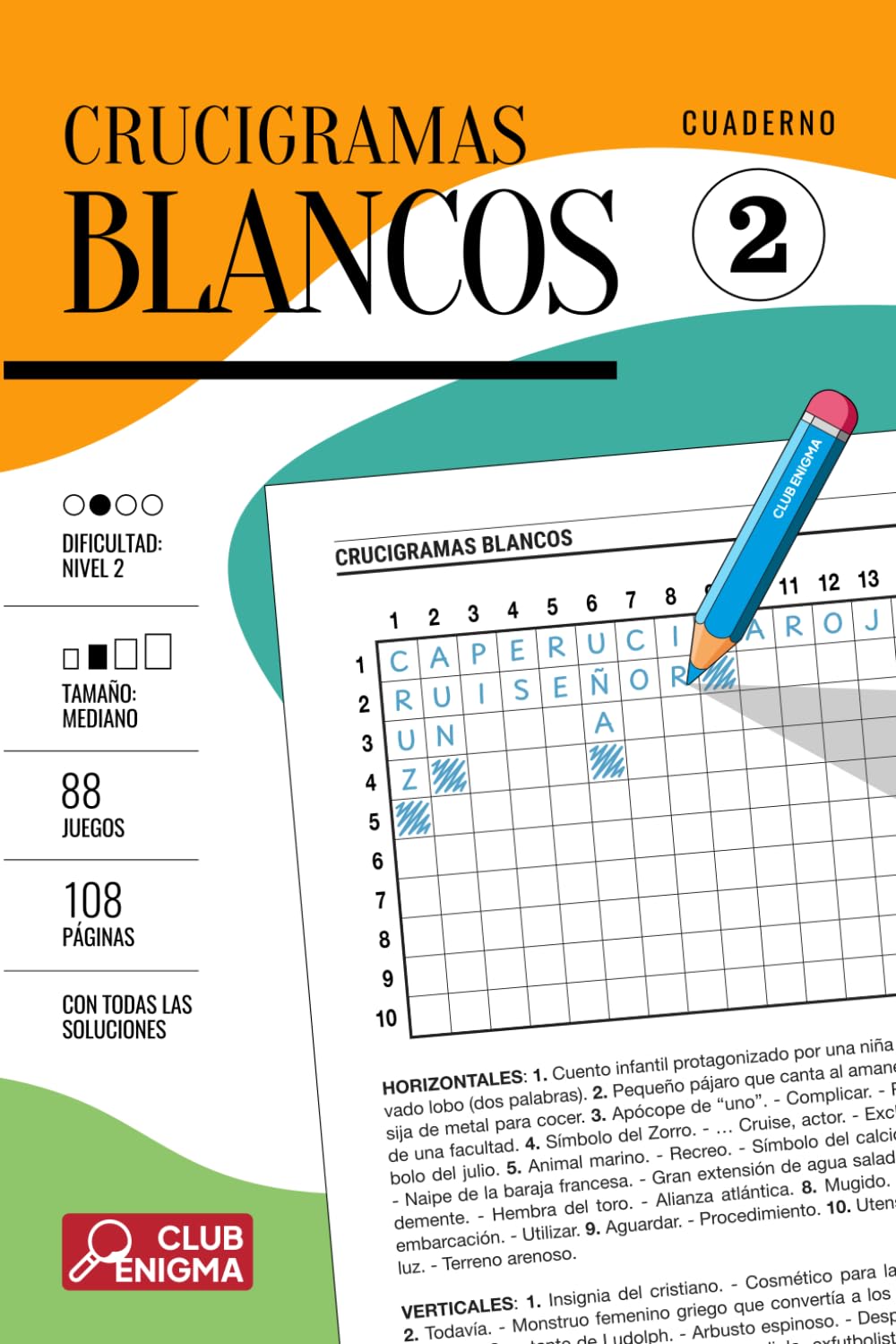 Libro: Crucigramas blancos - Cuaderno 2