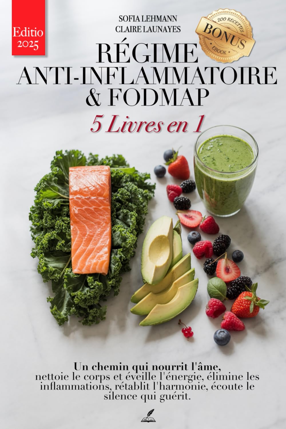 Libro: RÉGIME ANTI-INFLAMMATOIRE & FODMAP: 5 LIVRES EN 1 Renforcer le système immunitaire, réactiver le métabolisme et réduire l'inflammation. 200 recettes de désintoxication et de jeûne intermittent. +EBOOK