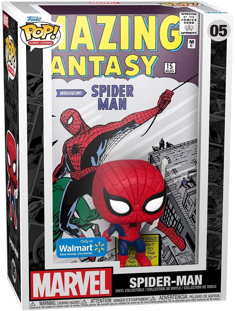 Funko POP Pop Cover! Marvel: Amazing Spider-Man (Exc), Collectible Action Figura de Vinilo - 60931, Multicolor