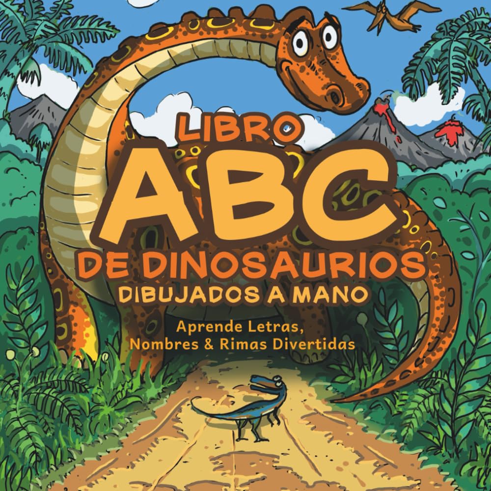 Libro ABC de Dinosaurios: Aprende Letras, Nombres & Rimas Divertidas