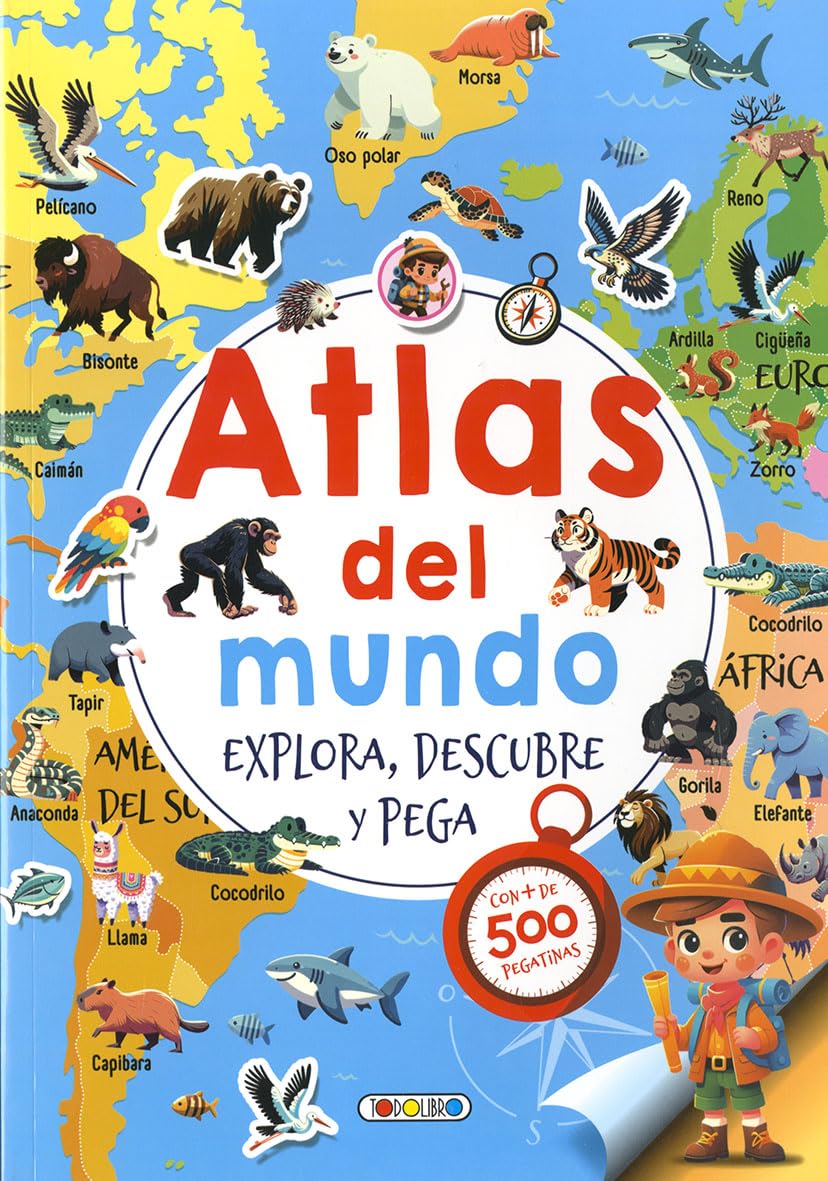 Libro: Atlas del mundo. Explora, descubre y pega