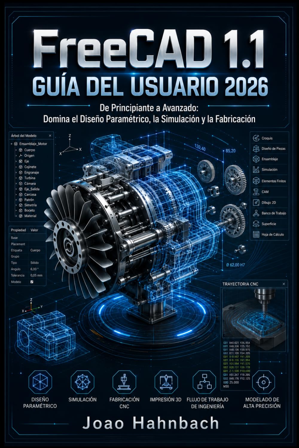 Libro: FreeCAD 1.1 Guía del usuario 2026: De principiante a avanzado: Dominando el diseño paramétrico, la simulación y la fabricación.