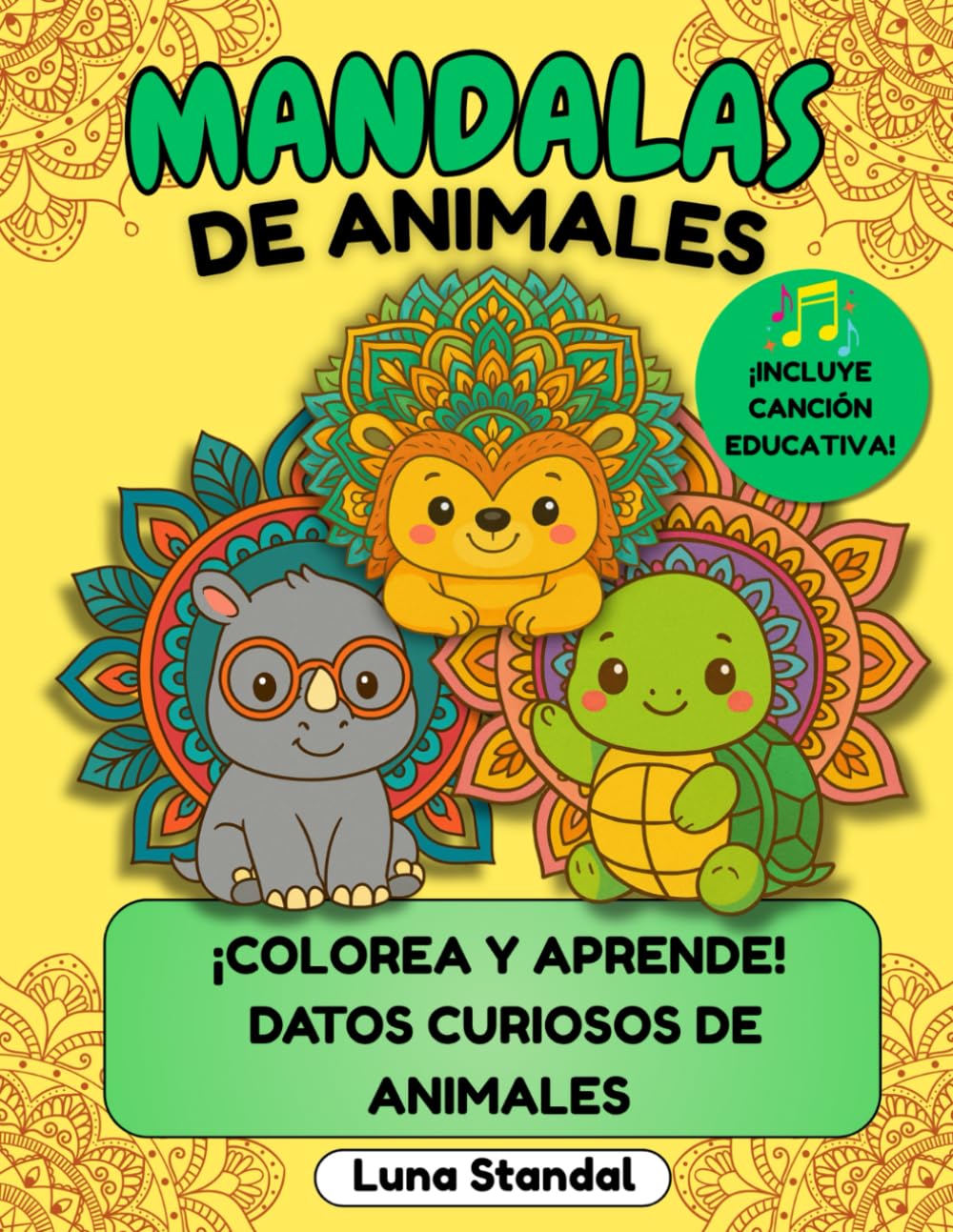 Libro: Mandalas de animales para niños: 60 mandalas de animales con datos curiosos y actividades: Para niños de 5 a 10 años
