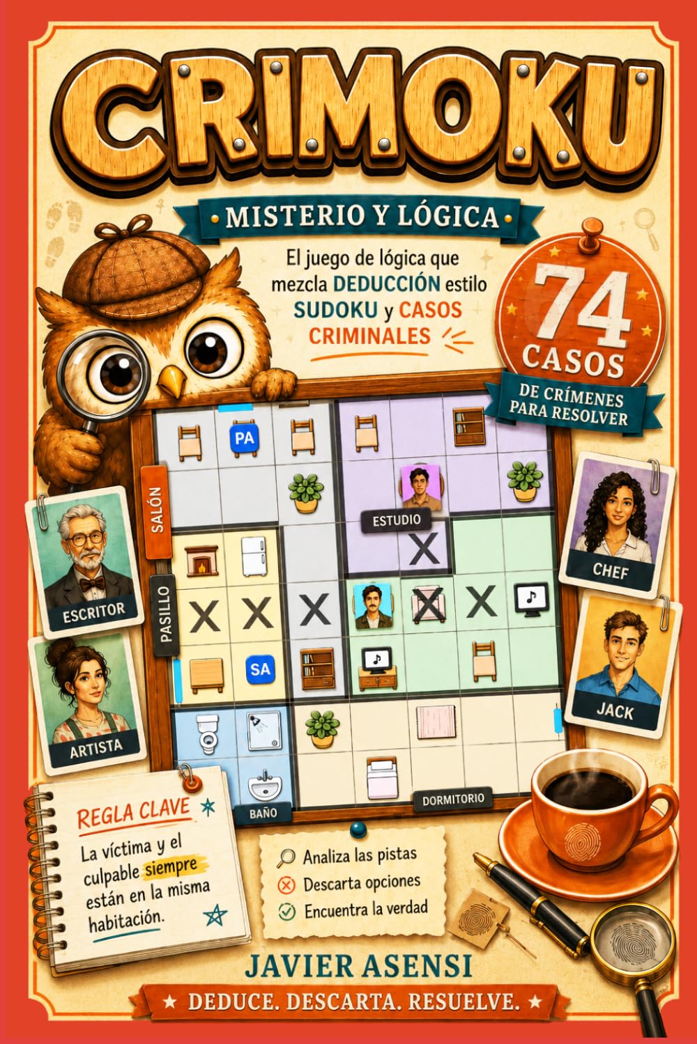 Crimoku, lógica y crimen: Puzles de casos de deducción estilo sudoku