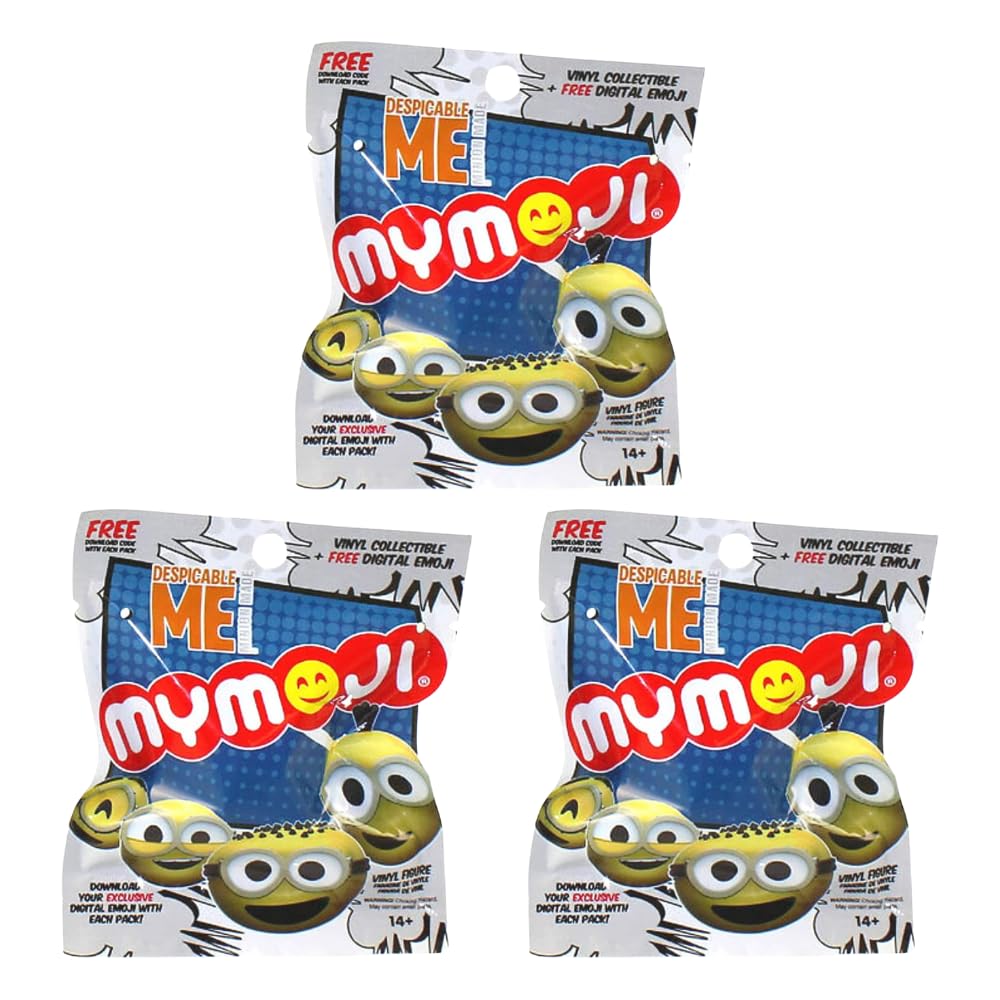 Funko Despicable Me Minions Mymoji Mini Vinyl Figura de Acción Mystery Blind Bags Gift Set Party Pack - 3 Pack (Assorted)