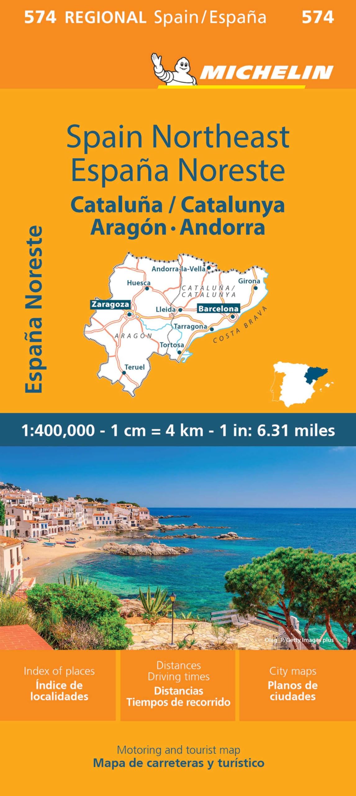 Libro: Mapa Regional Cataluña,/Catalunya, Aragón, Andorra: Straßen- und Tourismuskarte 1:400.000 - Cataluna/Aragón: 574