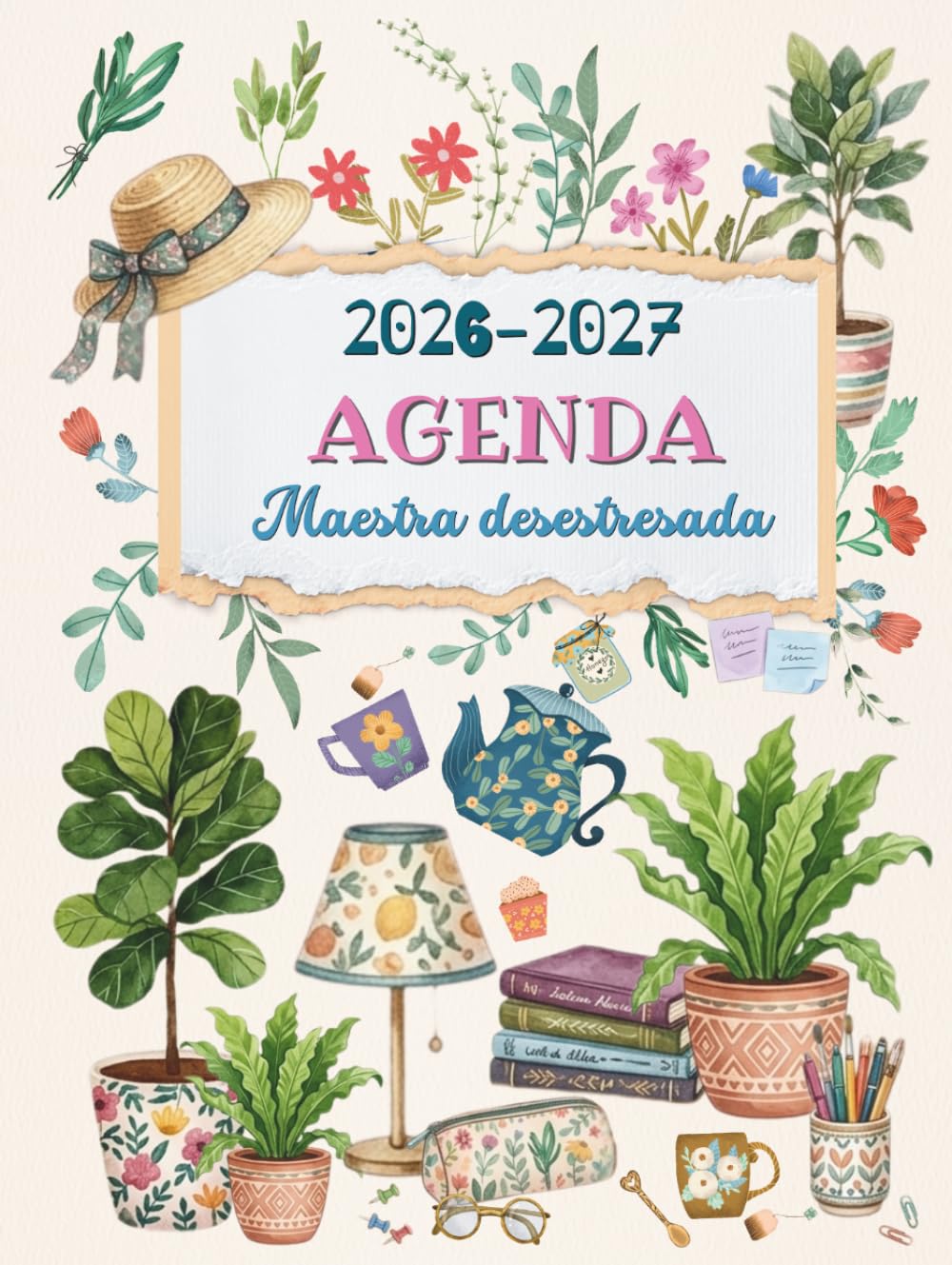 Libro: Agenda Maestra desestresada 2026 2027: Planificador y organizador de clases mensual, trimestral y semanal para docentes, cuaderno del profesor, regalo ... primaria, secundaria o tutora. Tapa dura A4