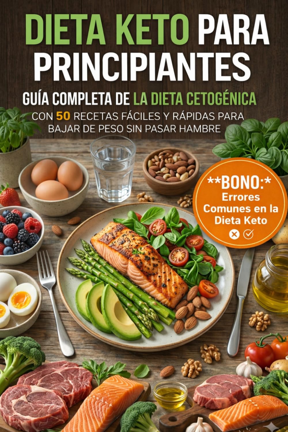 Libro: Dieta Keto para Principiantes: Guía Completa de la Dieta Cetogénica con 50 Recetas Fáciles y Rápidas para Bajar de Peso sin Pasar Hambre