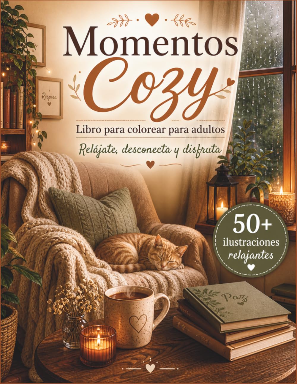 Libro: Momentos Cozy - Libro para colorear para adultos con escenas relajantes y acogedoras: Relájate, desconecta y disfruta de la vida tranquila con más de 50 ilustraciones antiestrés (Spanish Edition)