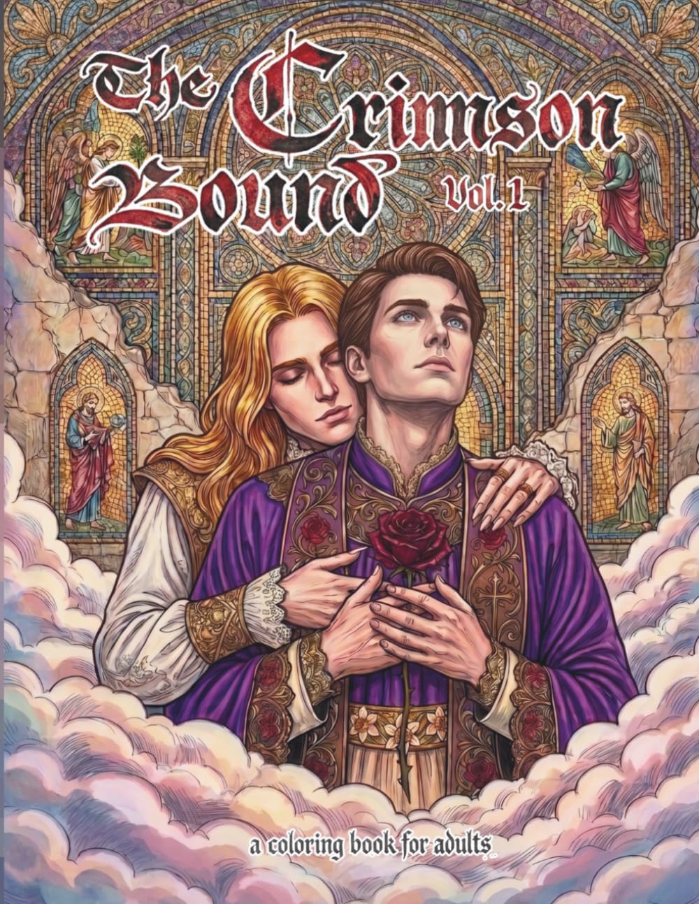 Libro: The Crimson Bound Vol.I: An Art Nouveau Gothic Coloring Book for Adults Featuring LGBT Vampire Romance