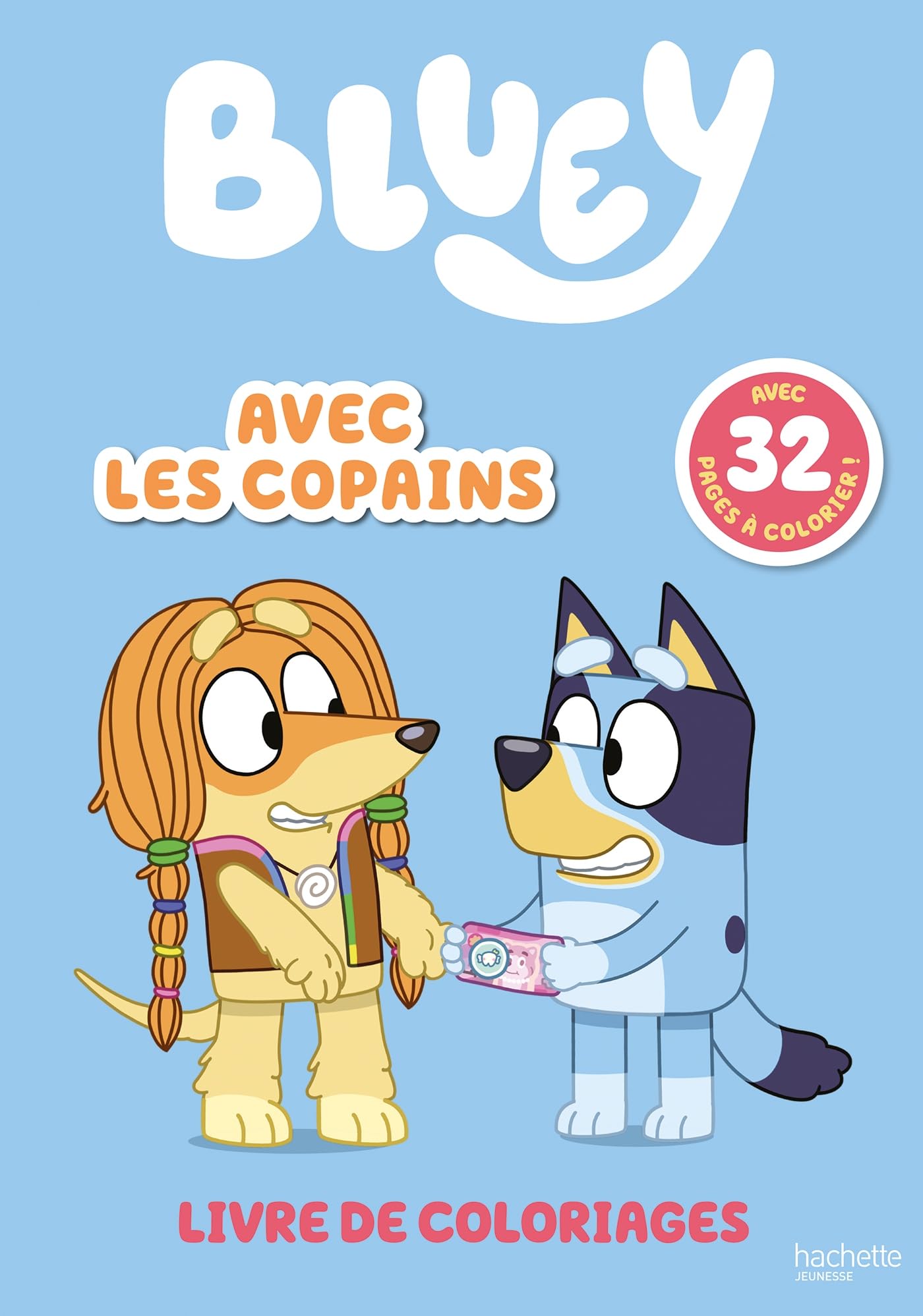 Libro: Bluey avec les copains: Livre de coloriages