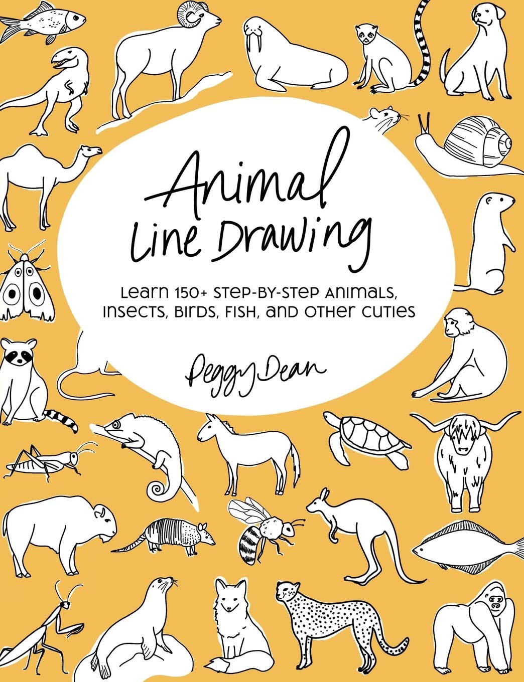 Libro: Animal Line Drawing: Learn 150+ Step-by-Step Animals, Insects, Birds, Fish, and Other Cuties