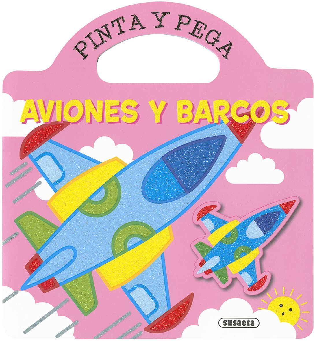 Libro: Aviones y barcos (pinta y pega)