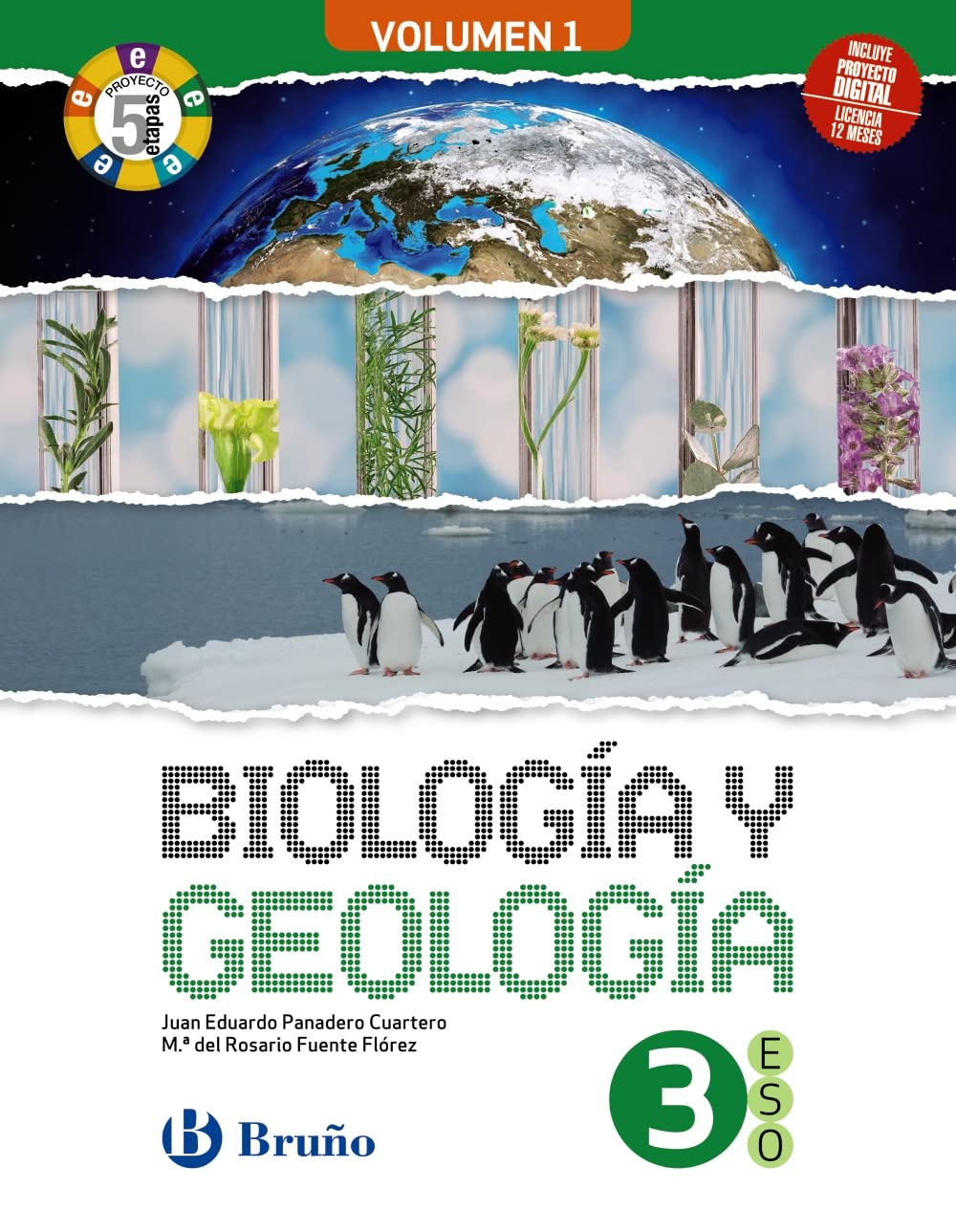 Libro: Biología y Geología 3 ESO 3 volúmenes Proyecto 5 etapas
