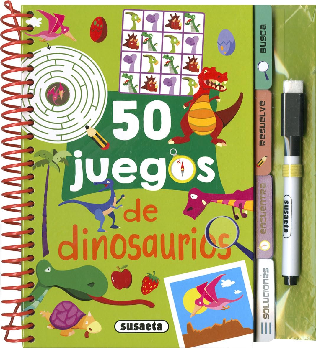 Libro: Susaeta - 50 juegos de dinosaurios