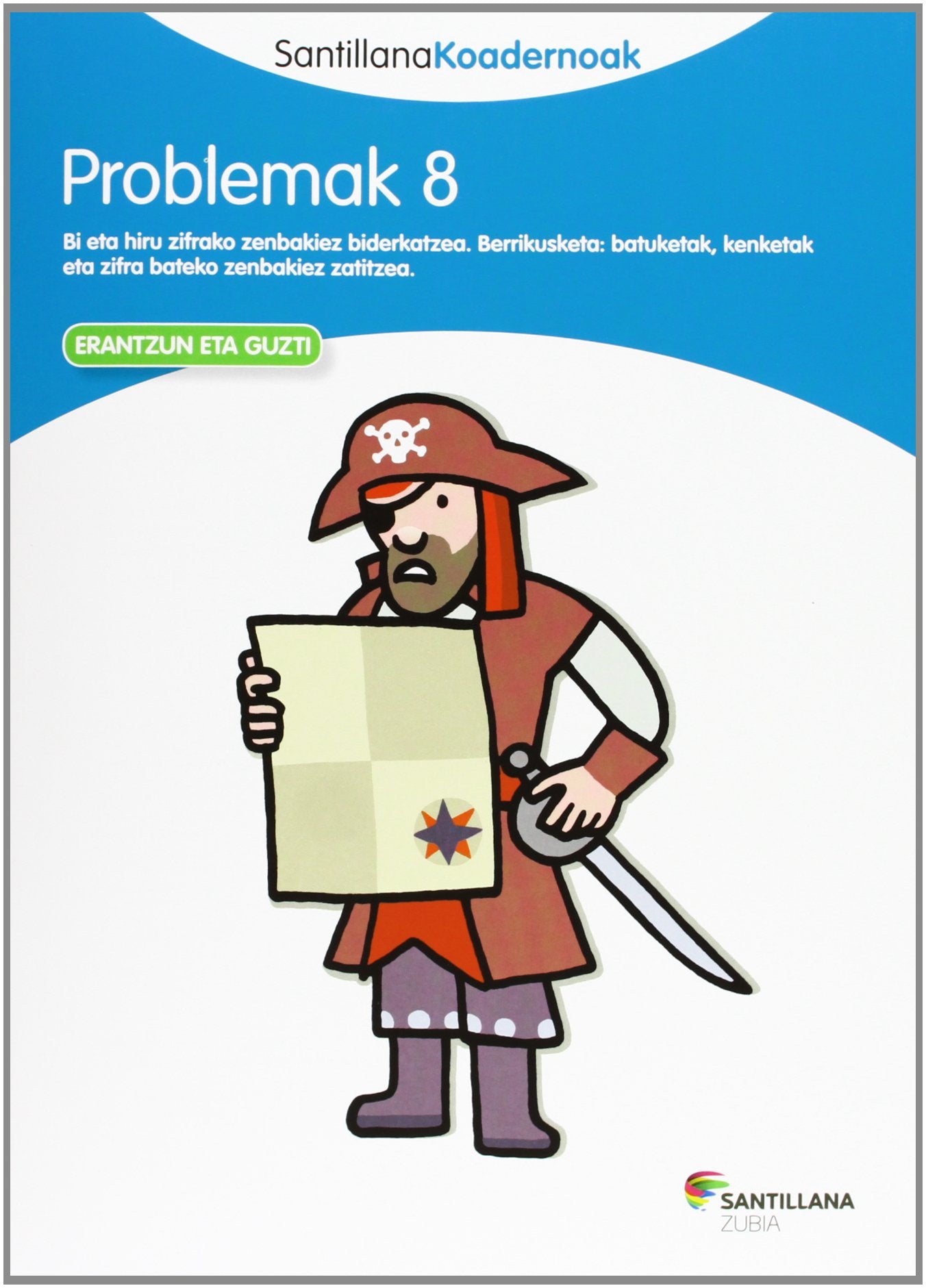 Libro: PROBLEMAK 8 SANTILLANA KOADERNOAK