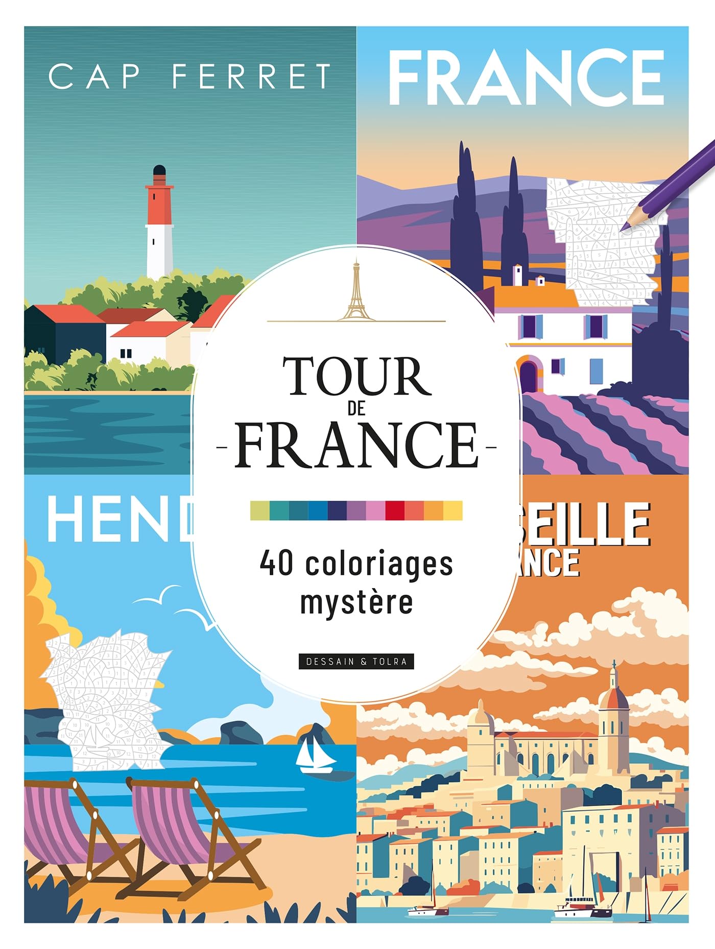 Libro: Tour de France - 40 Coloriages Mystère