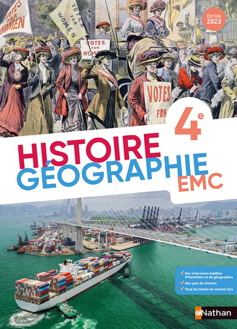 Libro: Histoire Géographie EMC 4e - Manuel - 2023