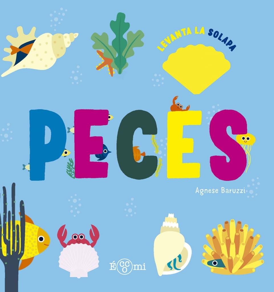 Libro: Peces. Libro de cartón con solapas – 0-3. (CUCÚ)