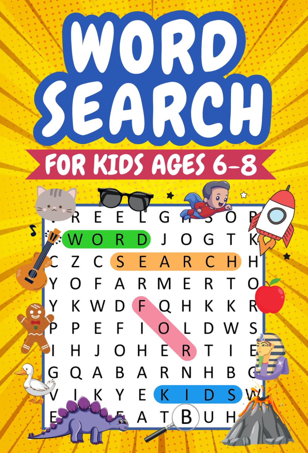 Libro: Word Search for Kids Ages 6-8: 100 Themed Puzzles with Pictures for Language Development and Fun