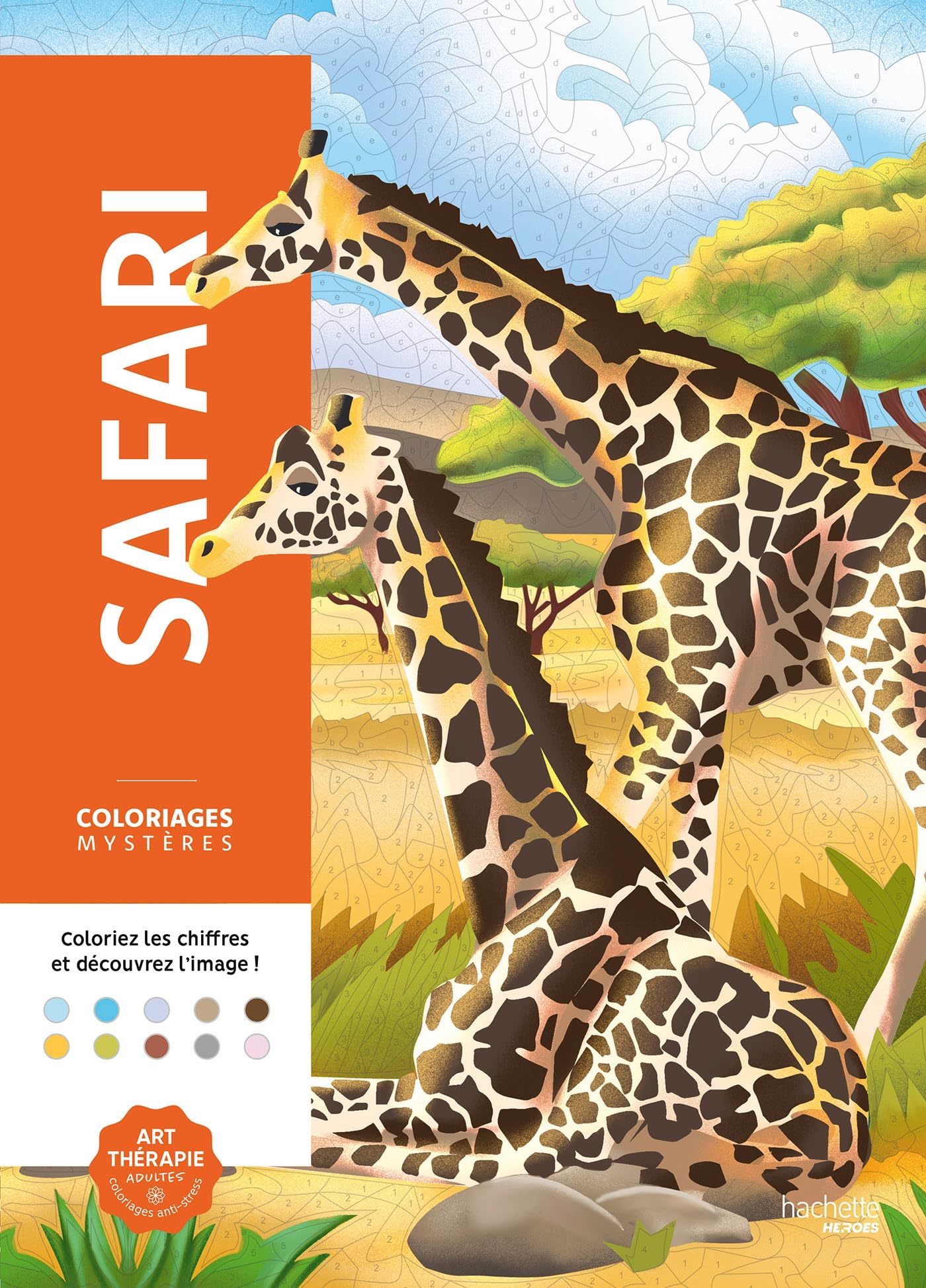 Libro: Safari: Coloriez les chiffres et découvrez l'image !