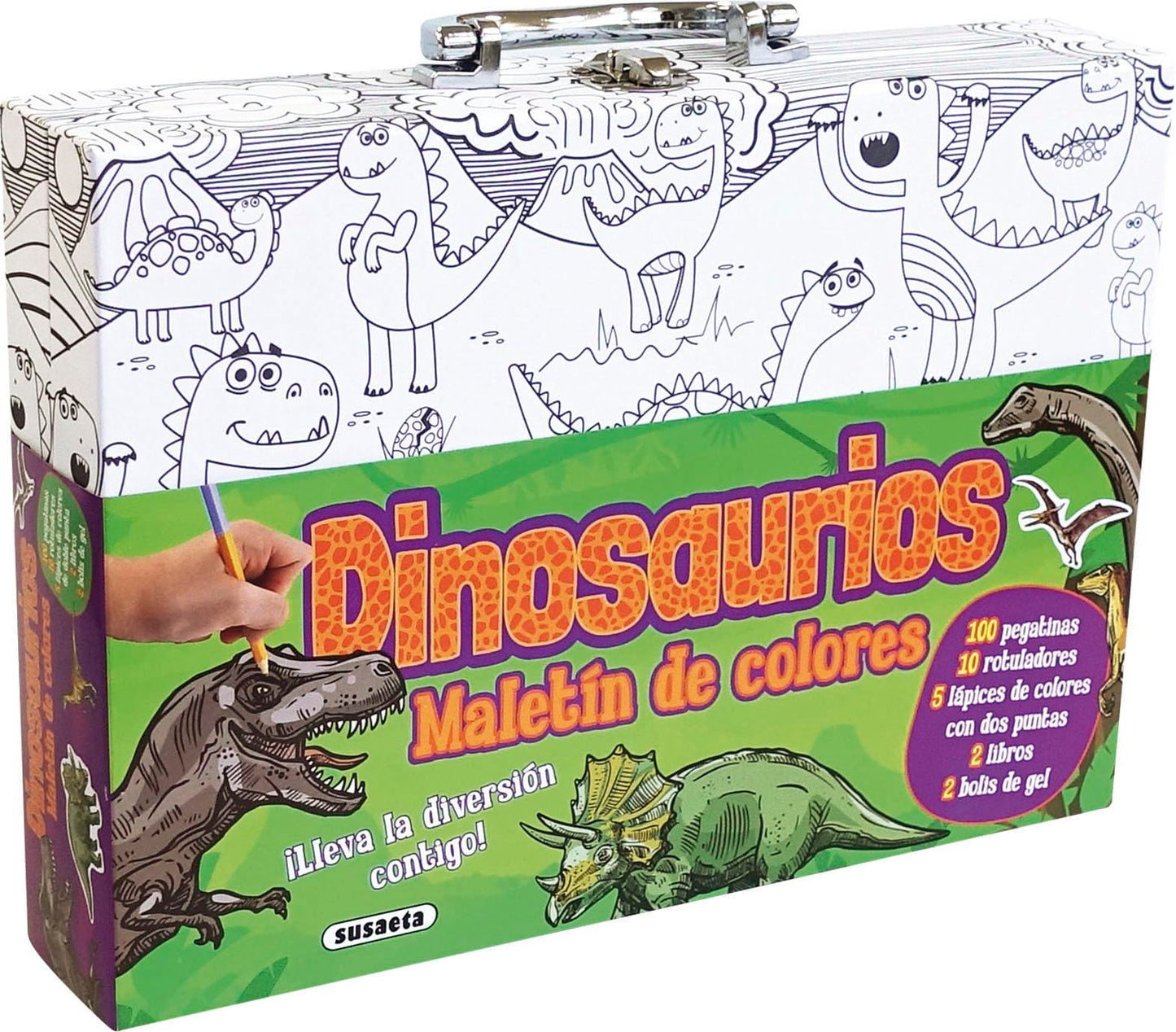 Libro: Dinosaurios (Maletín de colores)