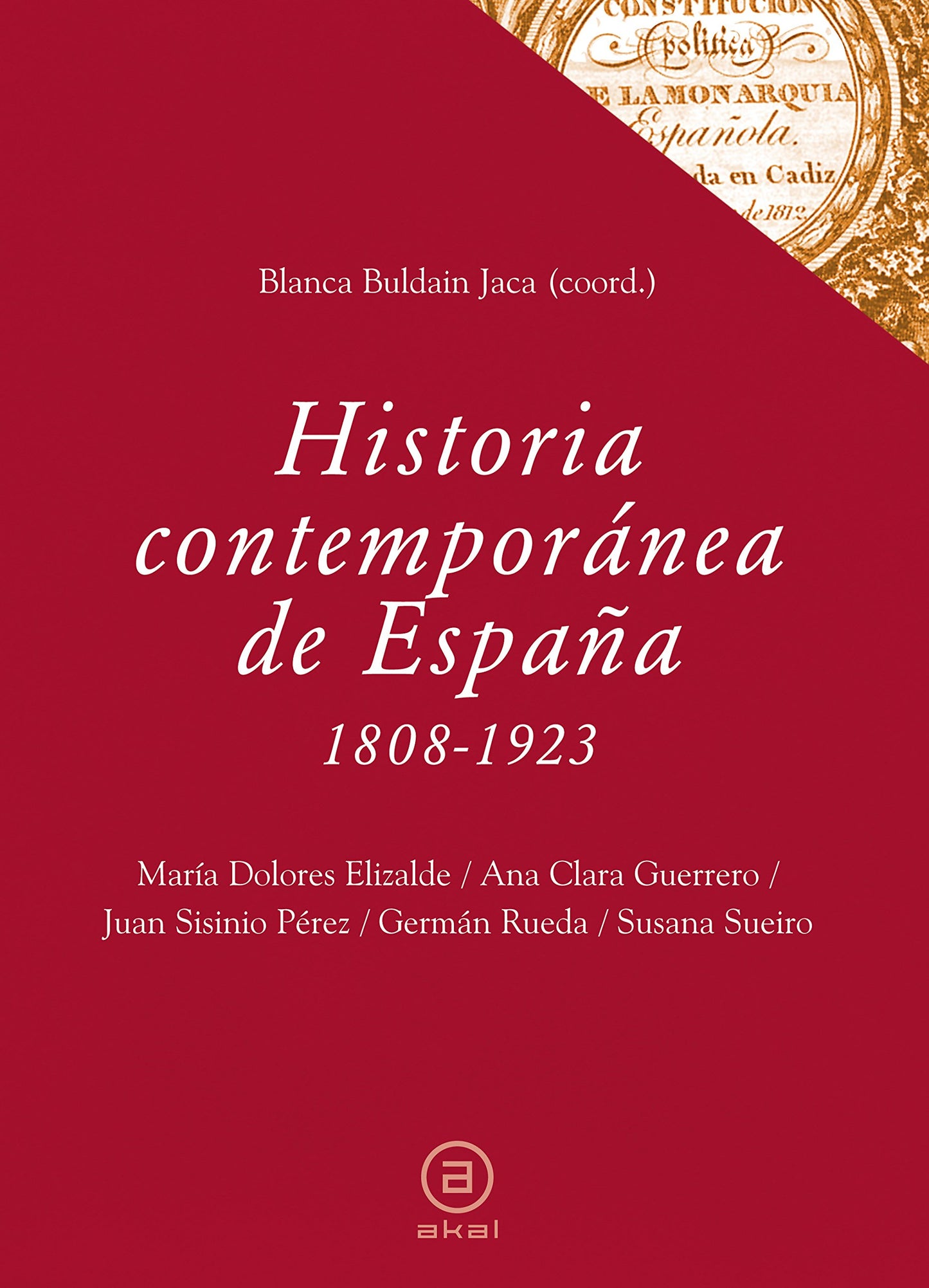 Libro: Historia contemporánea de España (1808-1923)