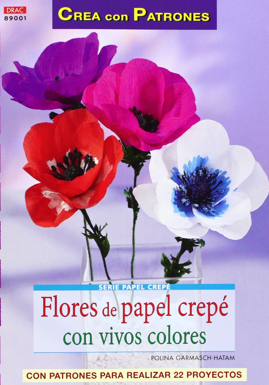 Libro: Flores de papel crepé con vivos colores