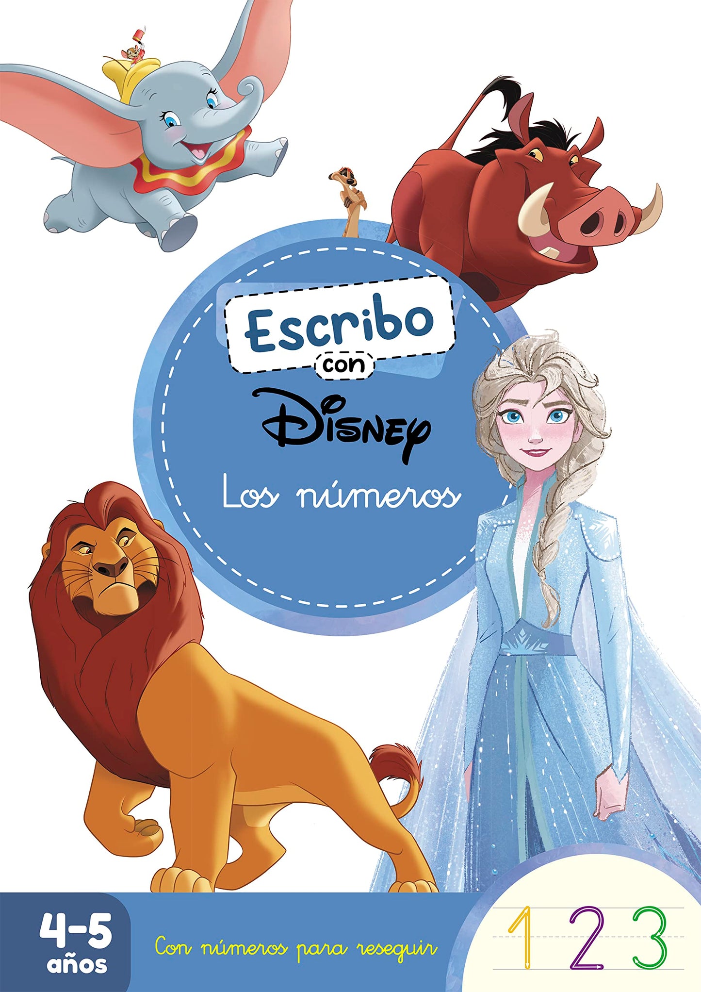 Libro: Escribo con Disney. Los números (4-5 años) (Disney. Primeros aprendizajes): Con números para reseguir (Aprendo con Disney)