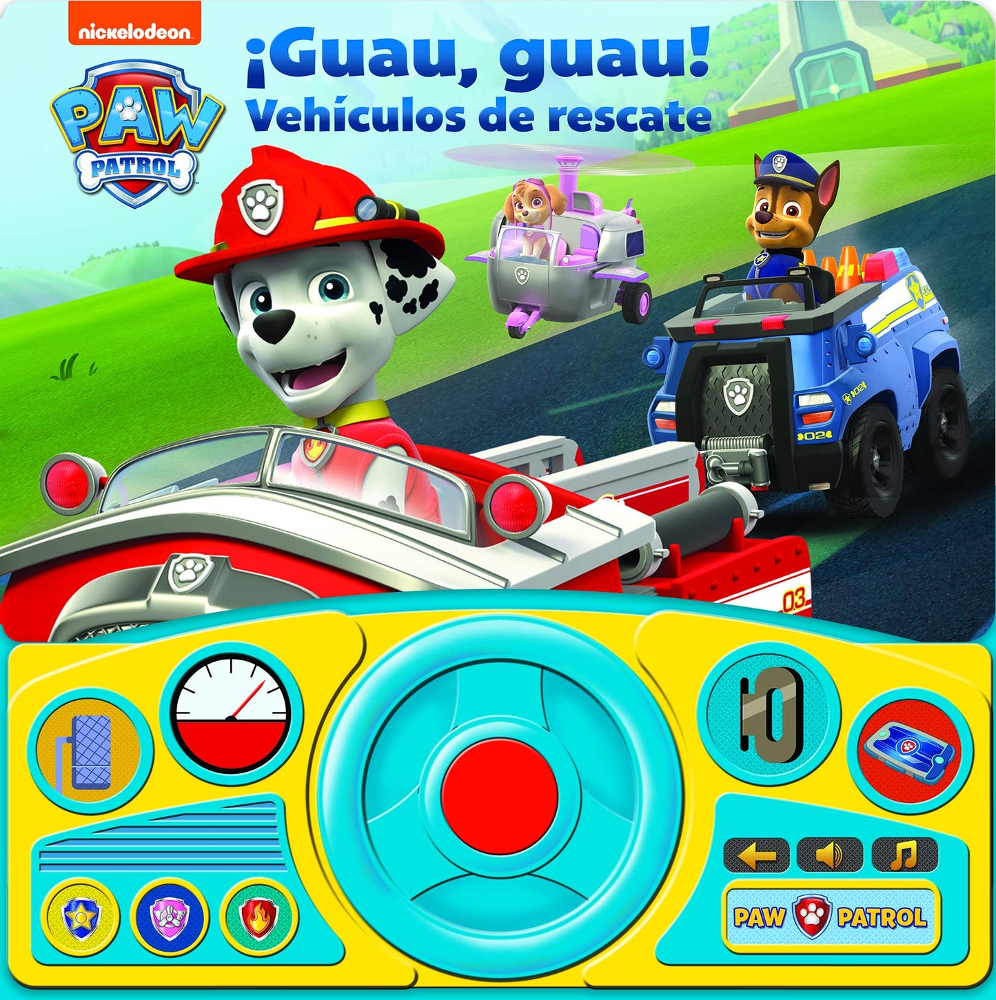 Libro: GUAU GUAU VEHICULOS DE RESCATE. LIBRO CON VOLANTE PATRULLA CANINA
