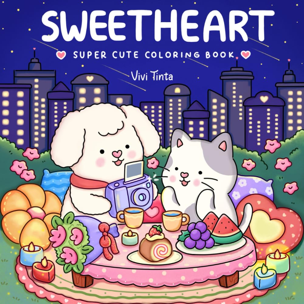 Libro: Sweetheart: Coloring Book for Adults & Teens Featuring Adorable Animals Valentines