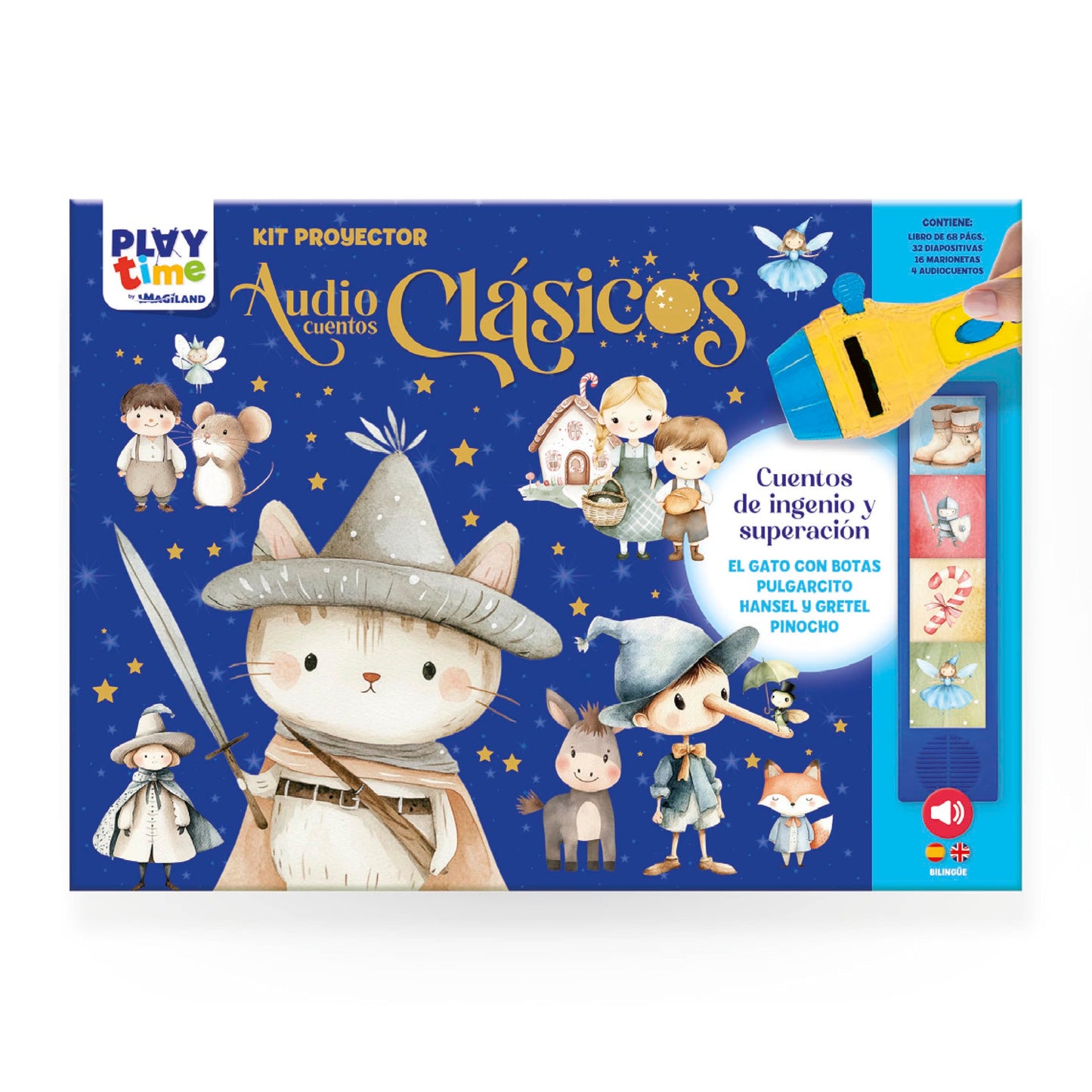 Libro: KIT PROYECTOR AUDIOCUENTOS CLASICOS - CUENTOS DE INGENIO Y SUPERACION