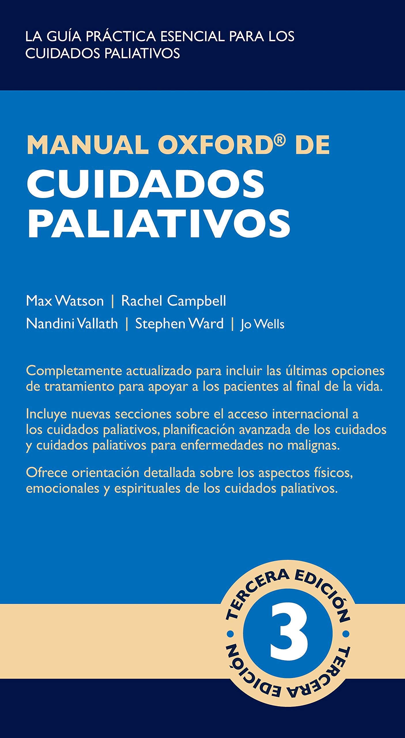 Libro: Manual Oxford de Cuidados Paliativos: Tercera Edición