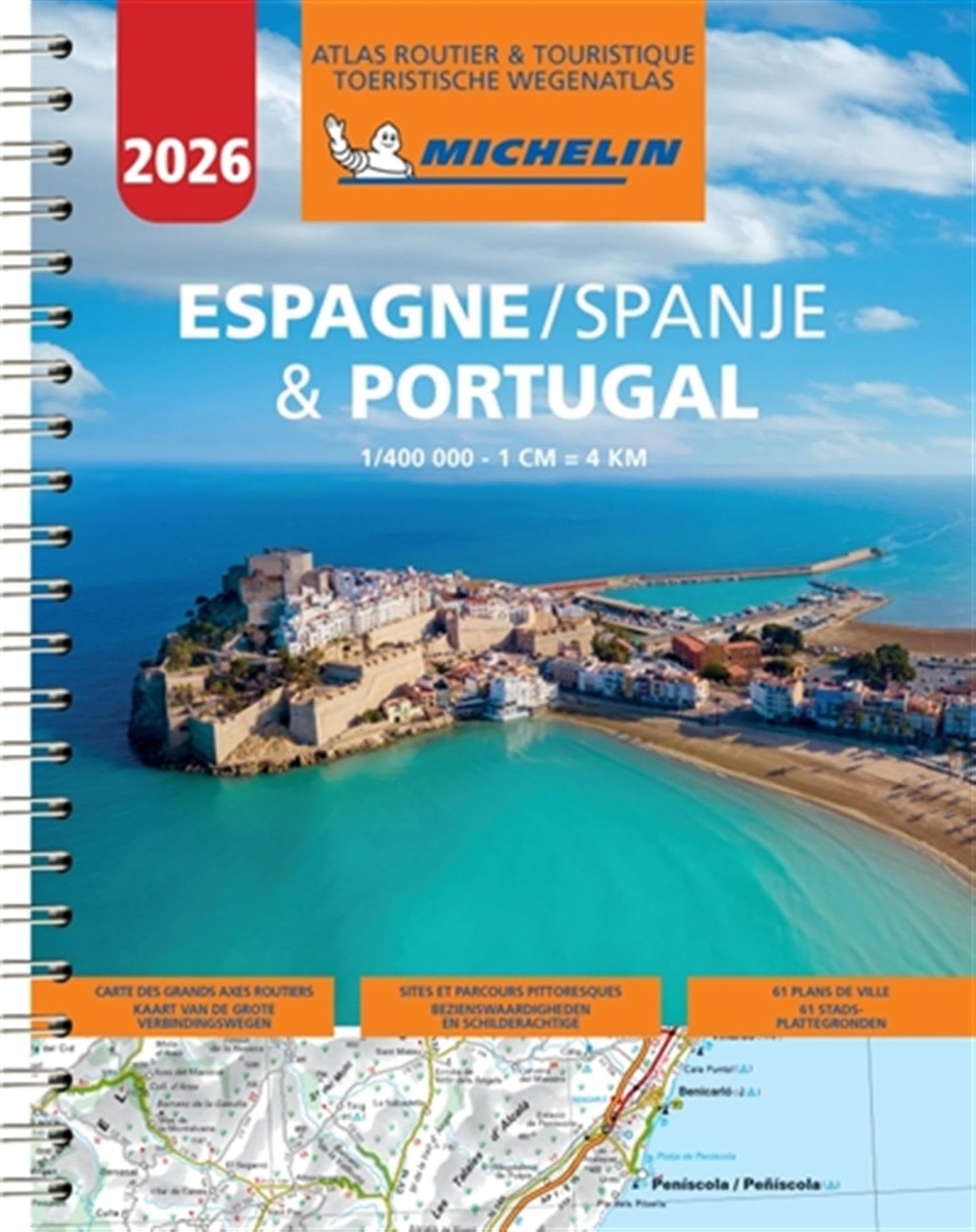 Libro: Atlas Espagne & Portugal 2026: wegenatlas 1:400 000 (Michelin Atlassen)