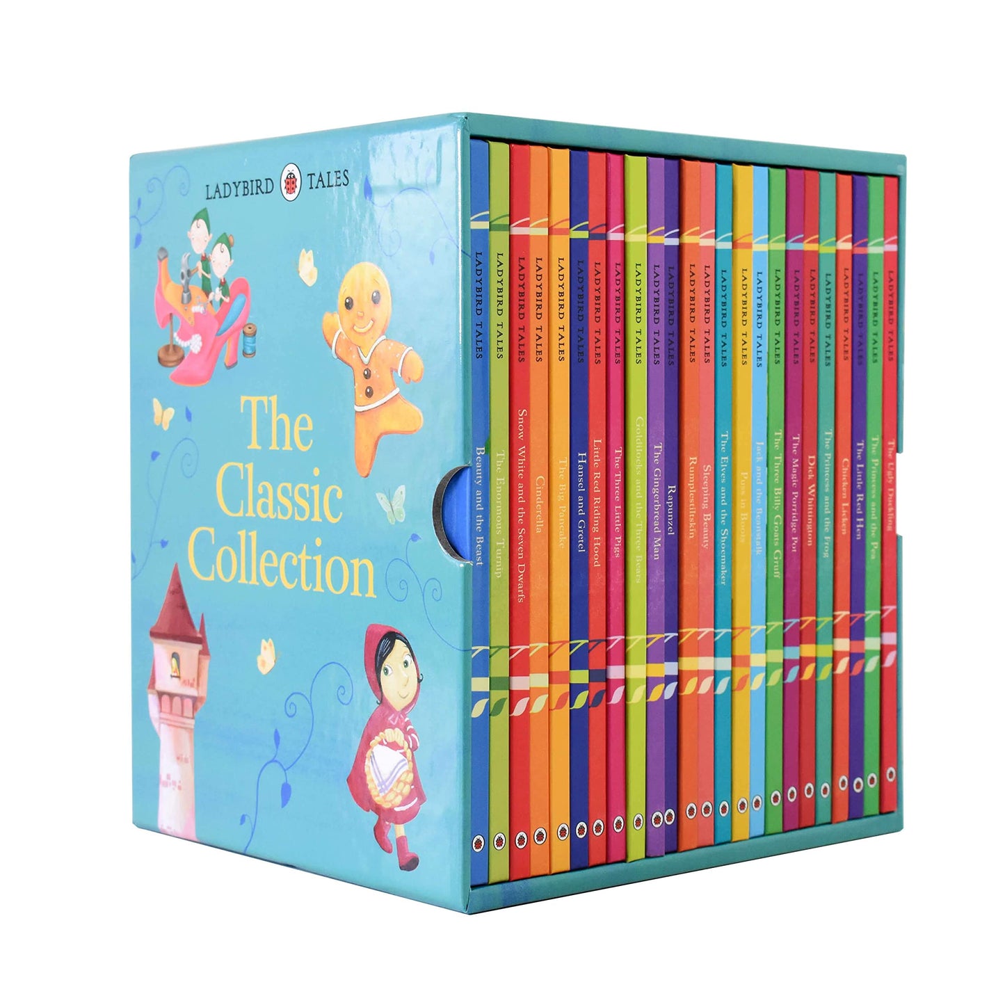 Libro: Ladybird Tales 22 Books Collection Box Set Pack (Cinderella, Gingerbread Man, Goldilocks & Three Bears, Hansel & Gretel, Jack and the Beanstalk, Little Red Riding Hood, Rapunzel, Snow,white and the Seven Dwarfs, Three Billy Goats Gruff, Etc)