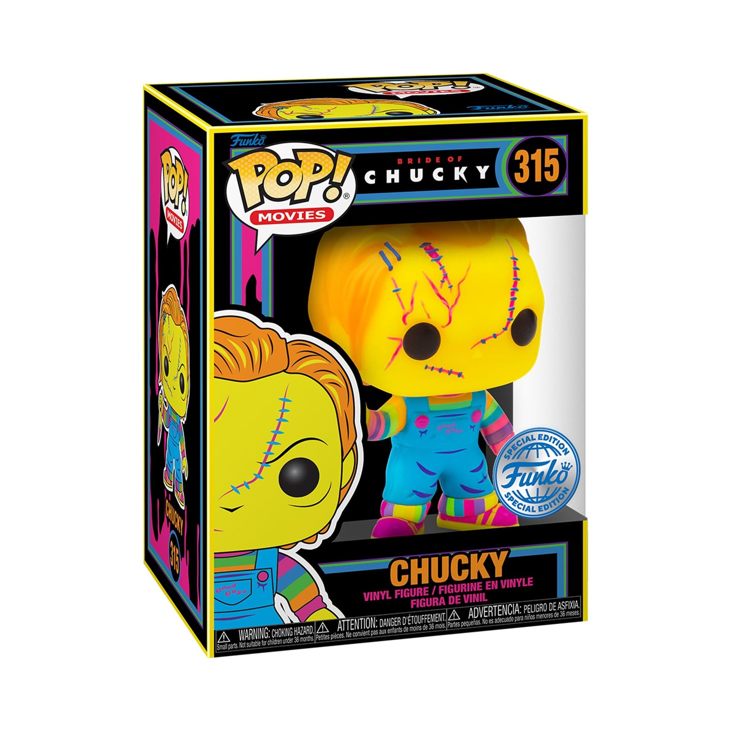 Funko Pop: Bride of Chucky Black Light Pop! Figura de Vinilo - Entertainment Earth Exclusivo