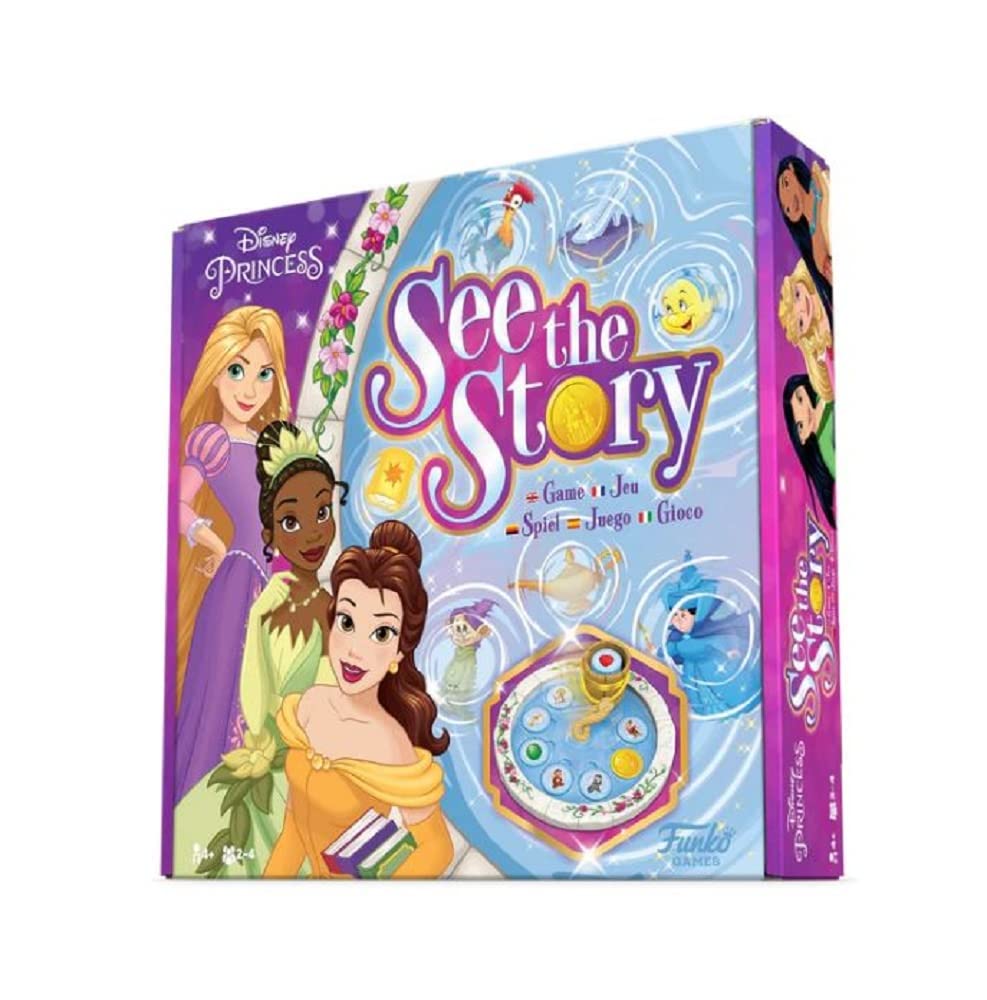 Funko Games Funko Signature - Disney Princess See The Story - ENG/FR/DE/SP/IT Languages - Disney Princesses - Light Strategy Board Game for Children & Adults (Ages 10+) - 2-4 Players