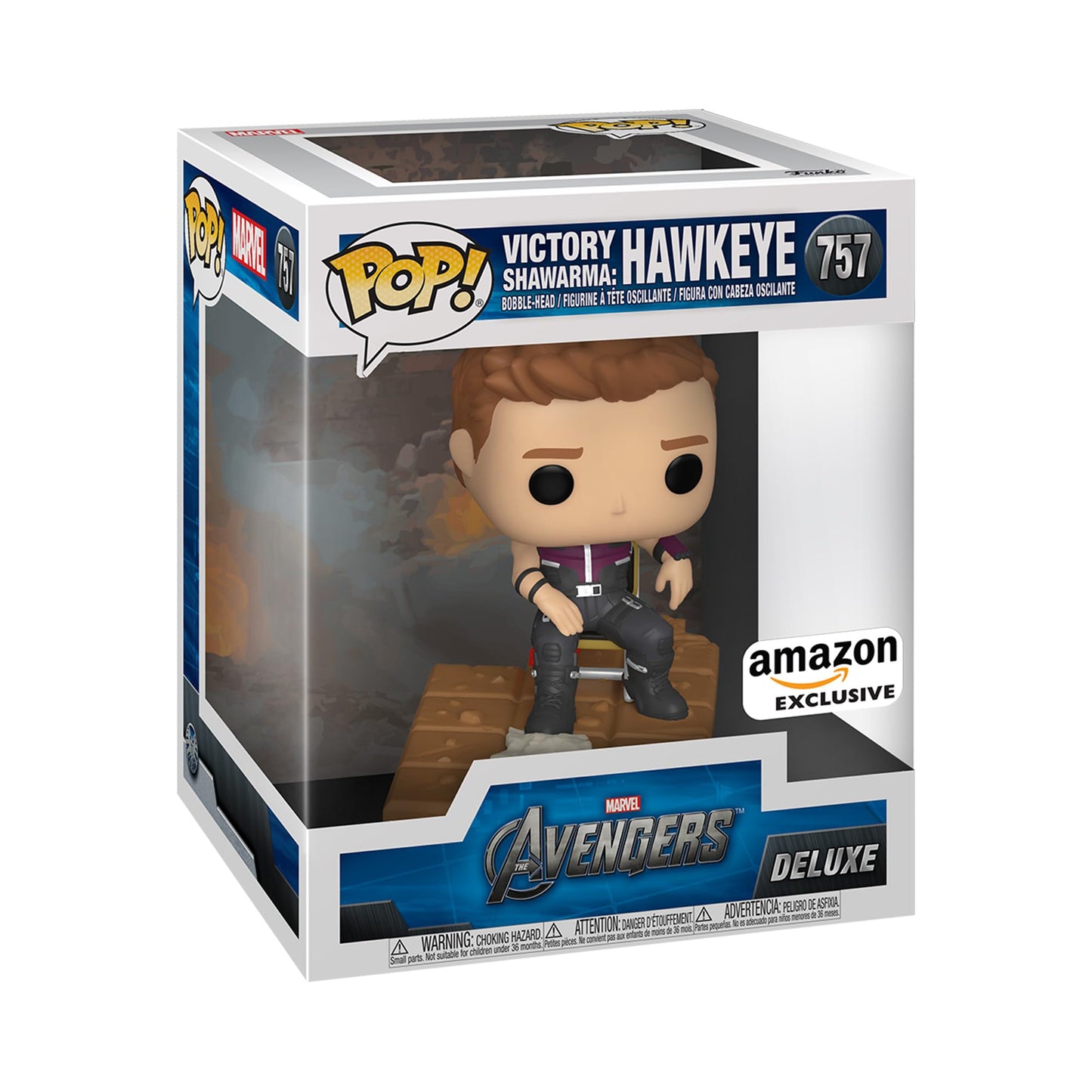 Funko Pop! Deluxe Marvel: Victory Shawarma - Hawkeye - Exclusivo Amazon