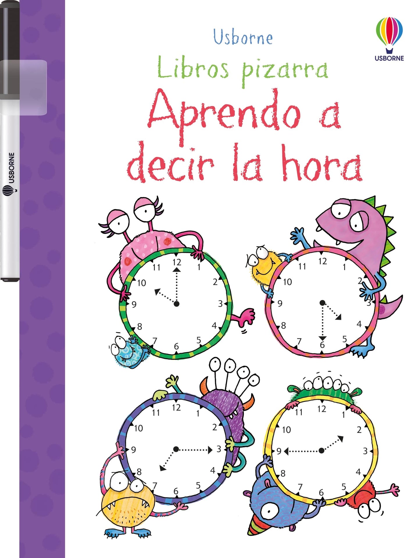 Libro: Aprendo a decir la hora (Libros pizarra para practicar)