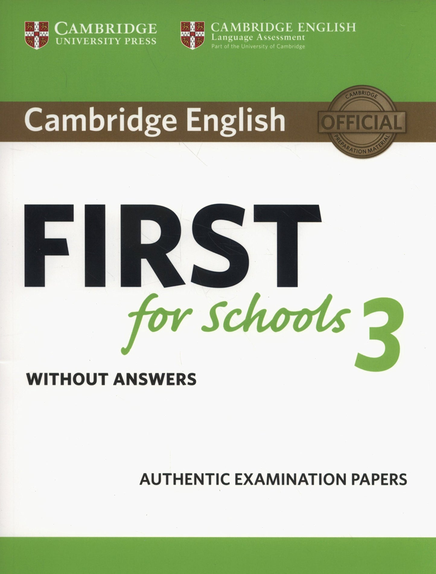 Libro: Cambridge English First for Schools 3 Student's Book without Answers