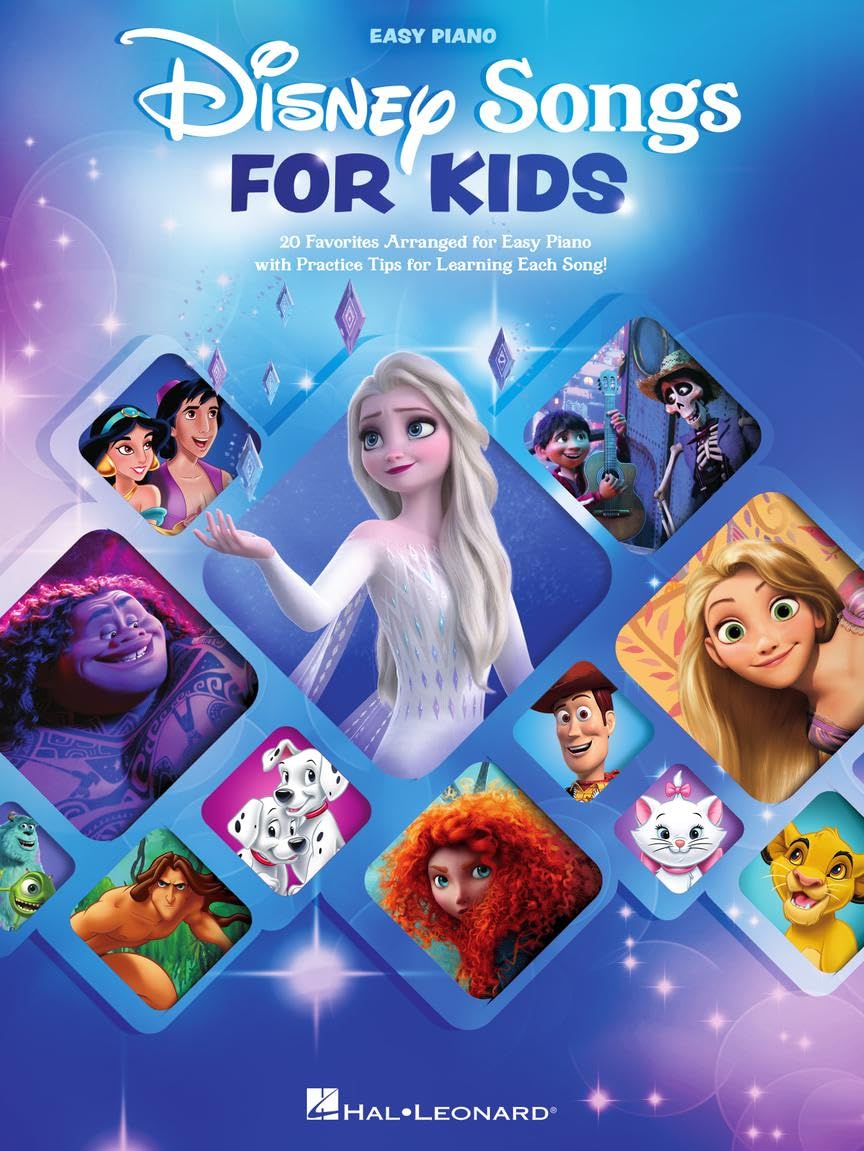 Libro: Disney Songs for Kids | Easy Piano Sheet Music Book for Beginners and Young Learners | 20 Beloved Disney Movie Songs with Practice Tips | Fun Piano Songbook for Children, Students, and Music Teachers
