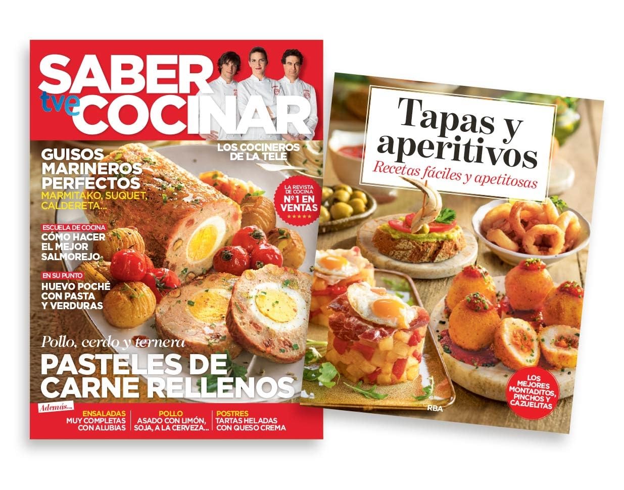 Libro: Pack Revista Saber Cocinar #125 | Revista: Pasteles de carne rellenos + Libro: Tapas y aperitivos