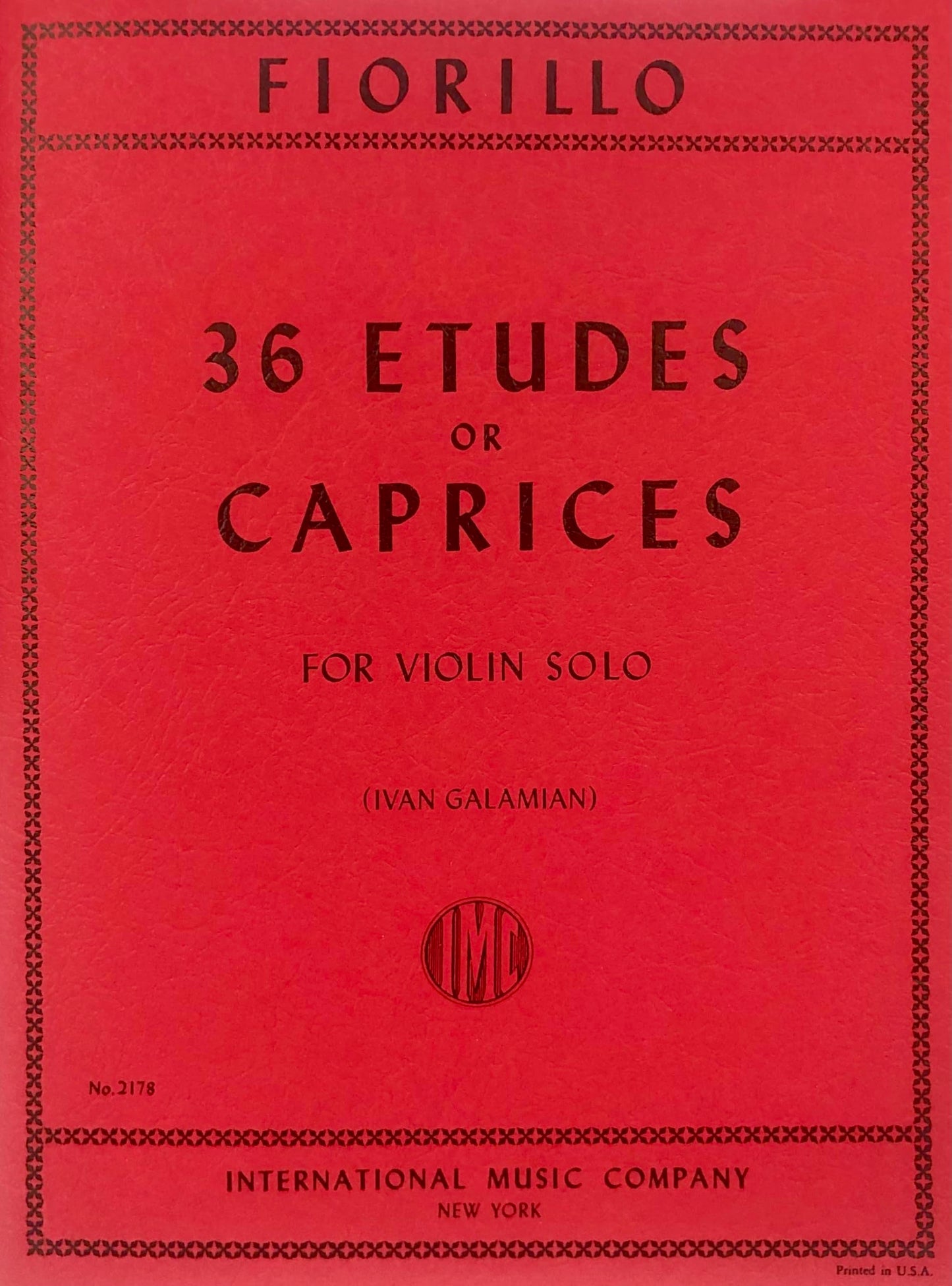Libro: FIORILLO - Estudios (Caprichos) (36) para Violin (Galamian)
