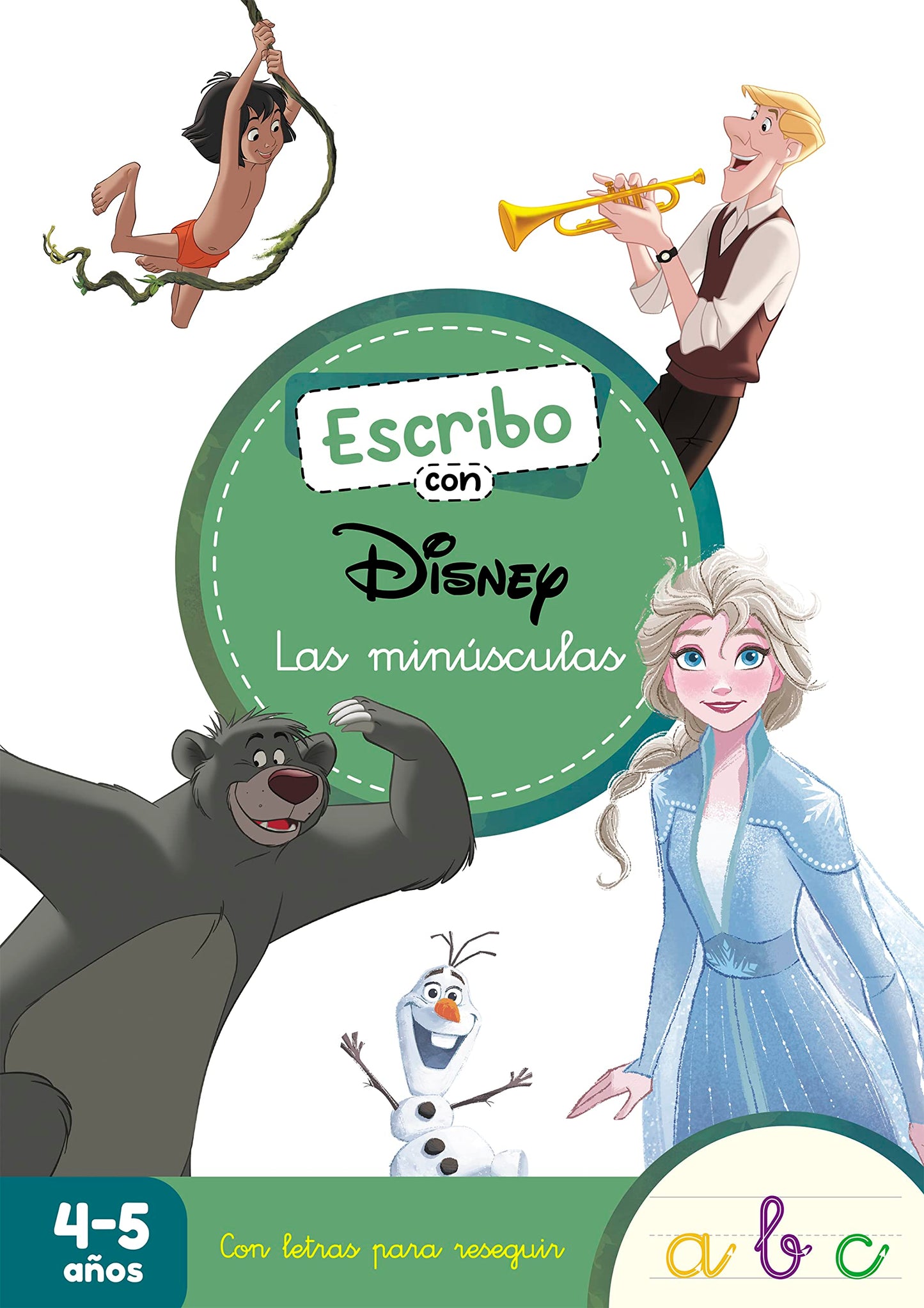 Libro: Escribo con Disney. Las minúsculas (4-5 años) (Disney. Primeros aprendizajes): Con letras para reseguir (Aprendo con Disney)